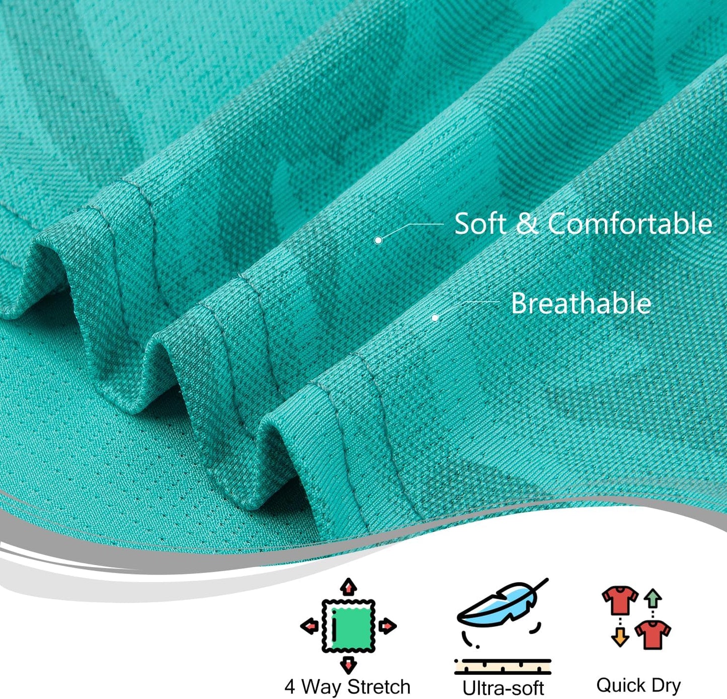 TAPULCO Mens Quick Dry Polo Shirts Camouflage Pattern Performance Athletic Lightweight Breathable Casual Golf Tshirts