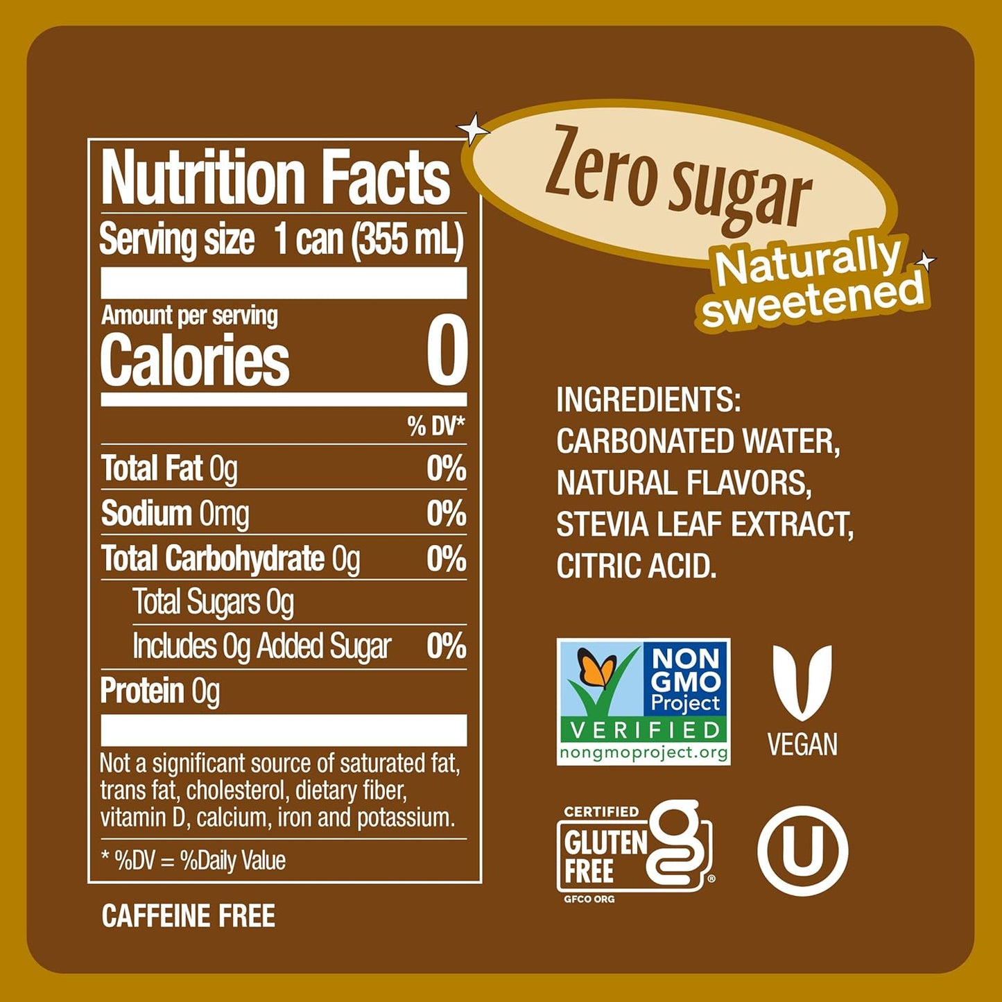Zevia Zero Sugar Soda, Creamy Root Beer, 12 oz Cans (24-Pack) – Naturally Sweetened, Non-GMO Project Verified, Gluten-Free, Vegan