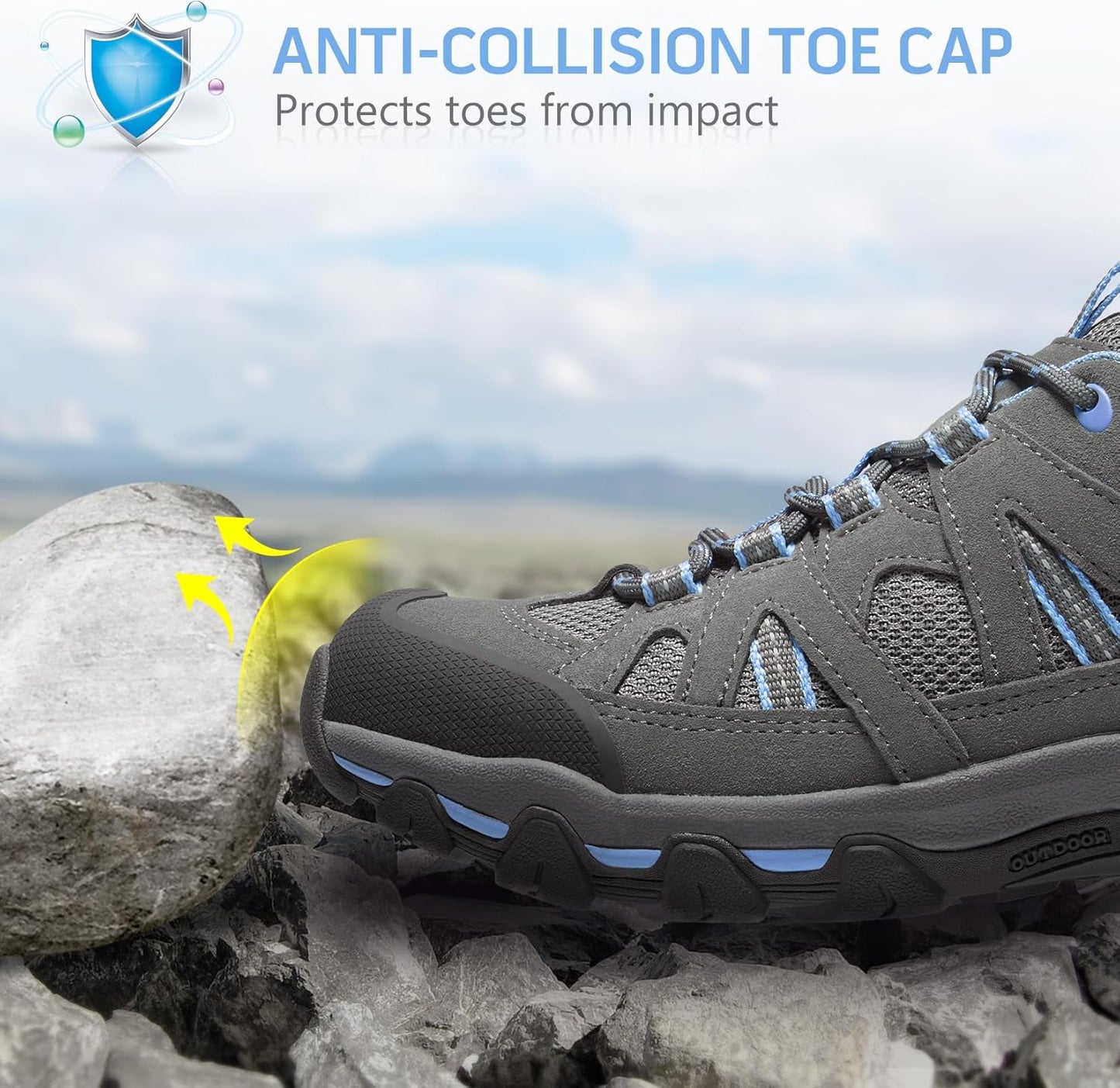 CAMELSPORTS Women's Hiking Shoes Breathable Trail Running Shoes Non-Slip Lightweight Outdoor Sneakers for Trekking Walking