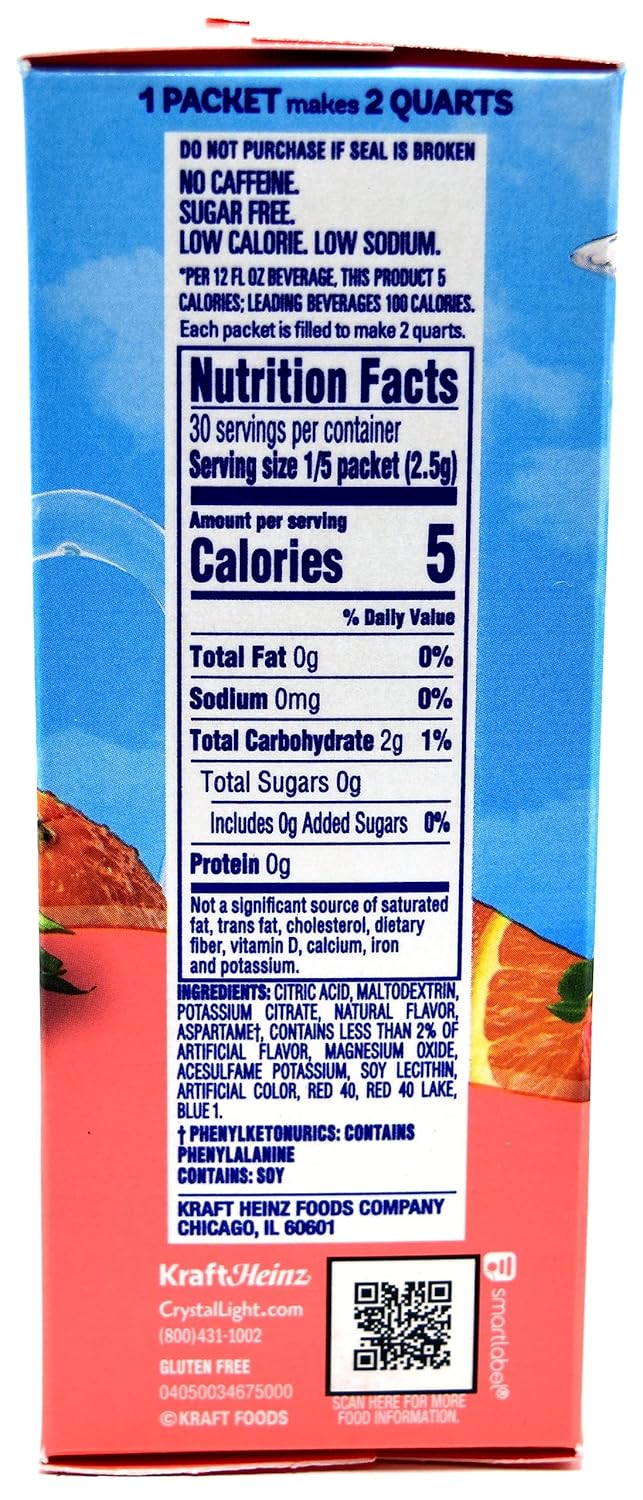 Crystal Light Strawberry Orange Banana Drink Mix, 12-Quart 2.4-Ounce Box (Pack of 9)