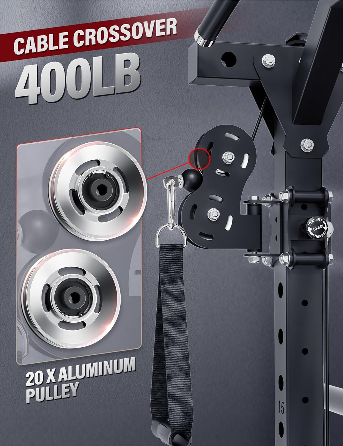 Major Fitness Drone2 Advanced Training Smith Machines– All-in-One Home Gym Squat Rack with Aluminum Pulley Set , Weight Bar, Dual LAT Pull-Down Systems & Cable Crossover Machine for Full-Body Workouts