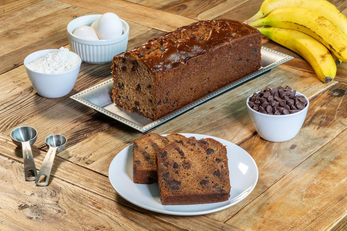 Nadel - NATURALLY DELICIOUS BANANA CHOCOLATE CHIP CAKE SLICES (4 Pack) Sweet Breads & Cakes, Back to School lunch snack, breakfast bar