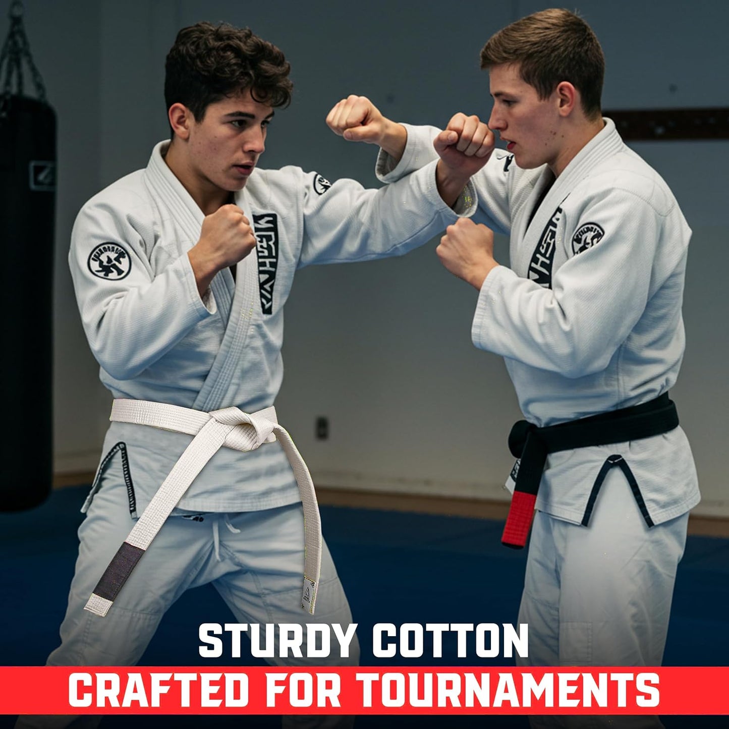 Vintage Series BJJ Belt for Men & Women Brazilian Jiu Jitsu Belt for Jiu Jitsu Gi