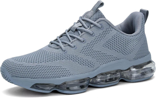 Mens Running Shoes Air Low Top Comfort Walking Lace Up Sneakers Breathable Fashion Tennis Sport Gym Fitness Cross Trainers