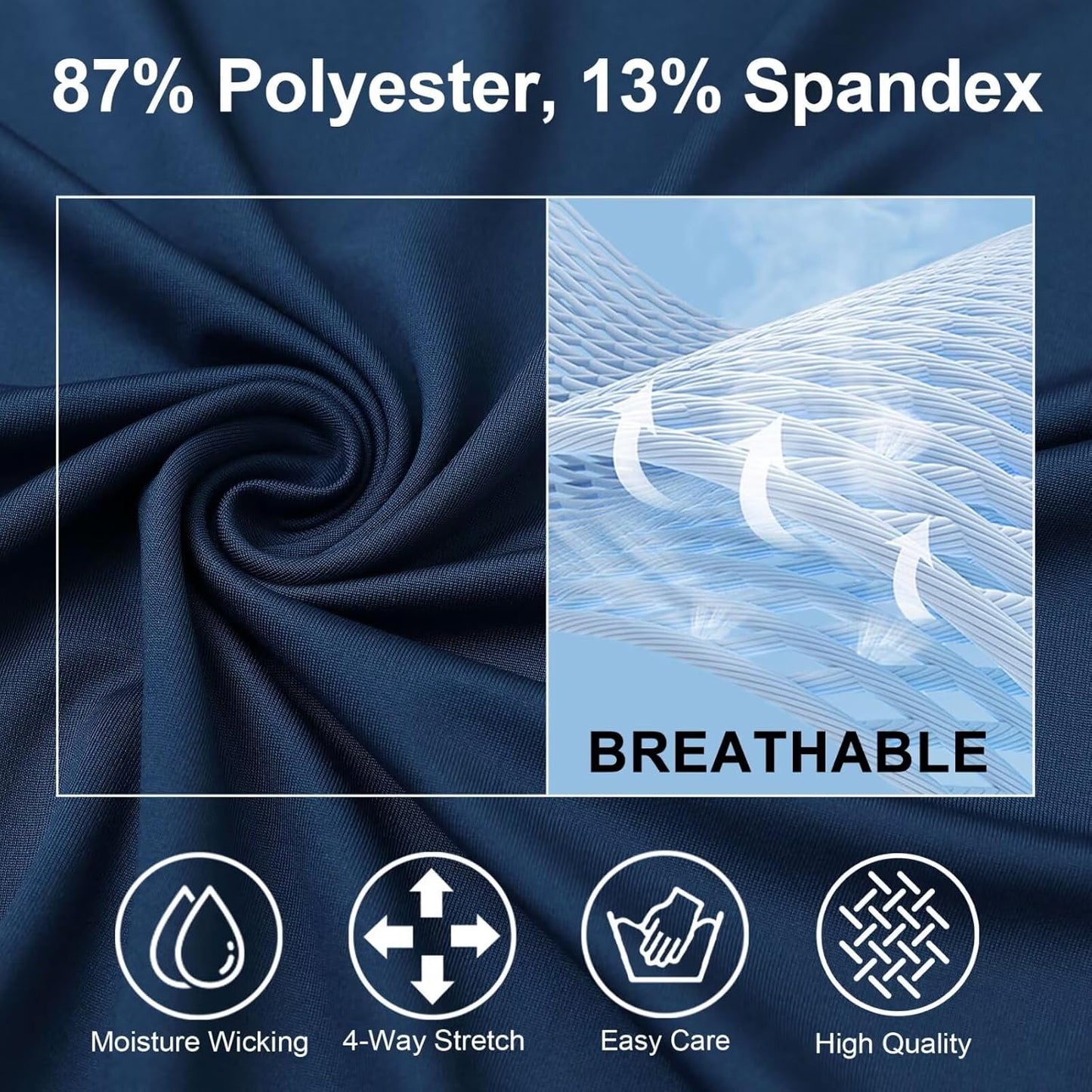 M MAELREG Collarless Golf Shirts for Men Dry Fit Moisture Wicking Performance Solid Casual Mens Henley Shirts Short Sleeve