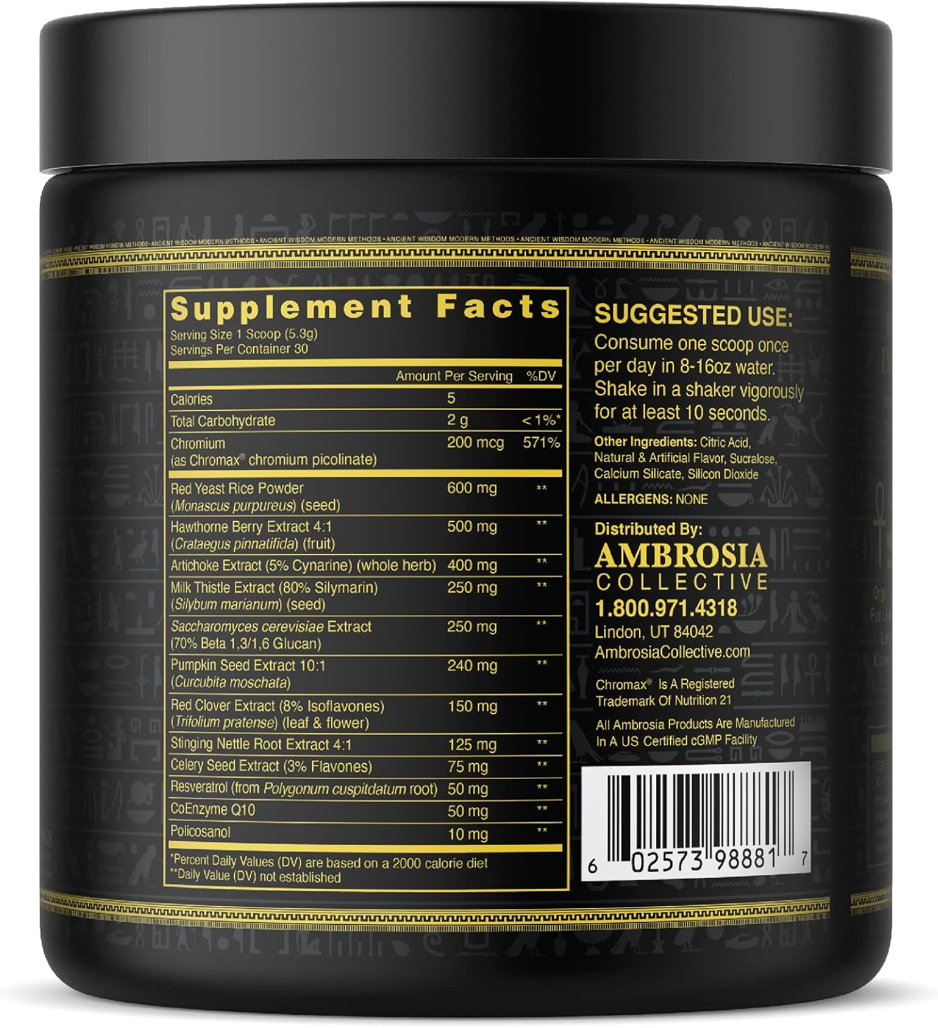 Ambrosia Nektar - Superfood Powder | Complete Health Supplement | Organ Support - Liver, Kidney Health | 30 Servings (Apple Symphony)