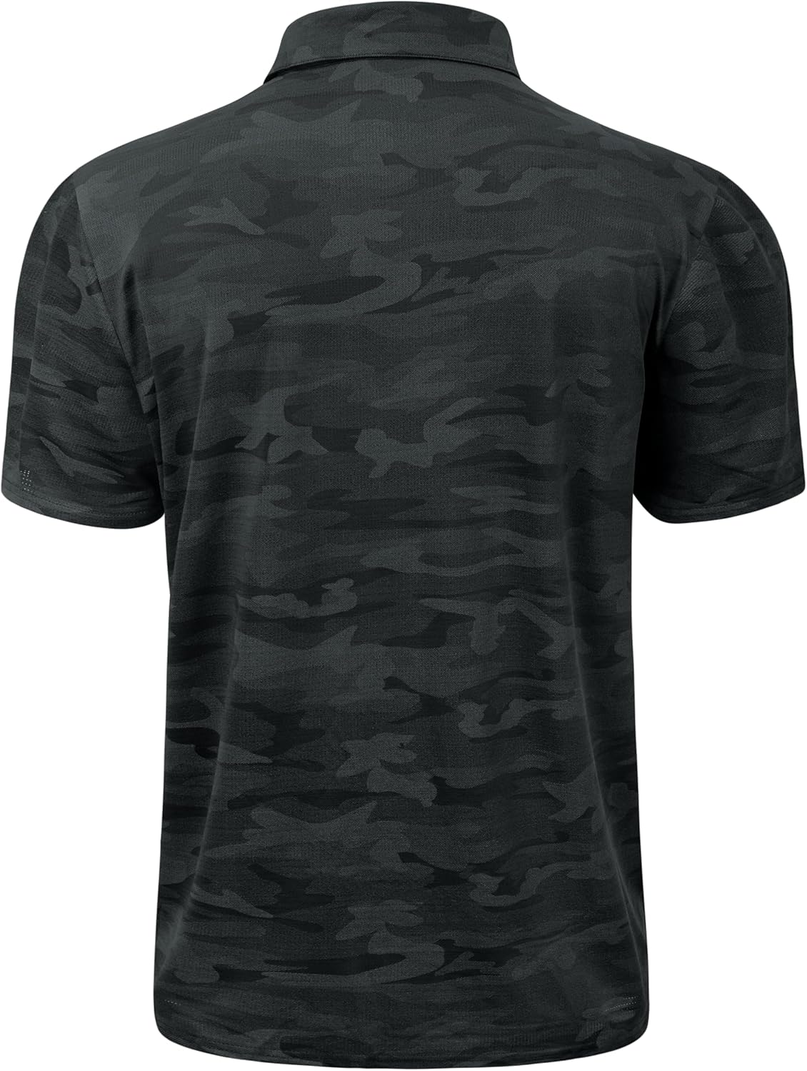 TAPULCO Mens Quick Dry Polo Shirts Camouflage Pattern Performance Athletic Lightweight Breathable Casual Golf Tshirts