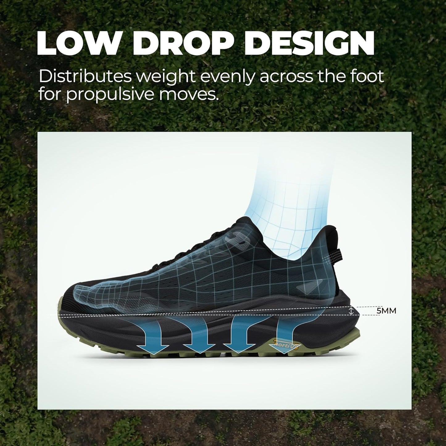 NORTIV 8 Men's Wide Toe Box Trail Running Shoes Cushion Walking Barefoot Tennis Workout Gym Cross Training Shoe Fashion Sneakers for Plantar Fasciitis Bunion