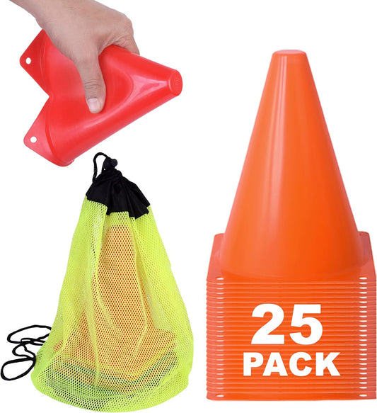 Cones for Sports Training, 7 Inches Tall & Visible, Durable and Easy to Handle Sports Cones, Ideal for All Kinds of Training Cones Activities and Field Practice Sport