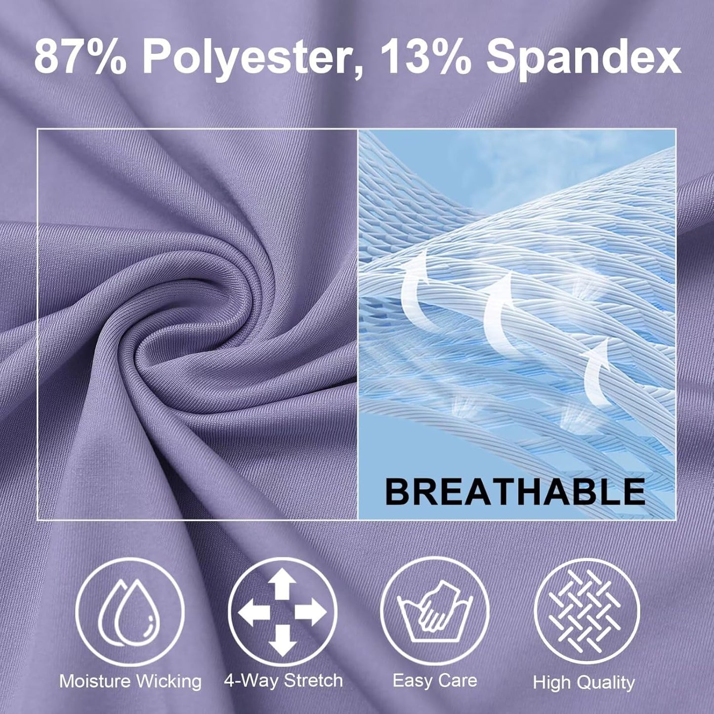 M MAELREG Collarless Golf Shirts for Men Dry Fit Moisture Wicking Performance Solid Casual Mens Henley Shirts Short Sleeve