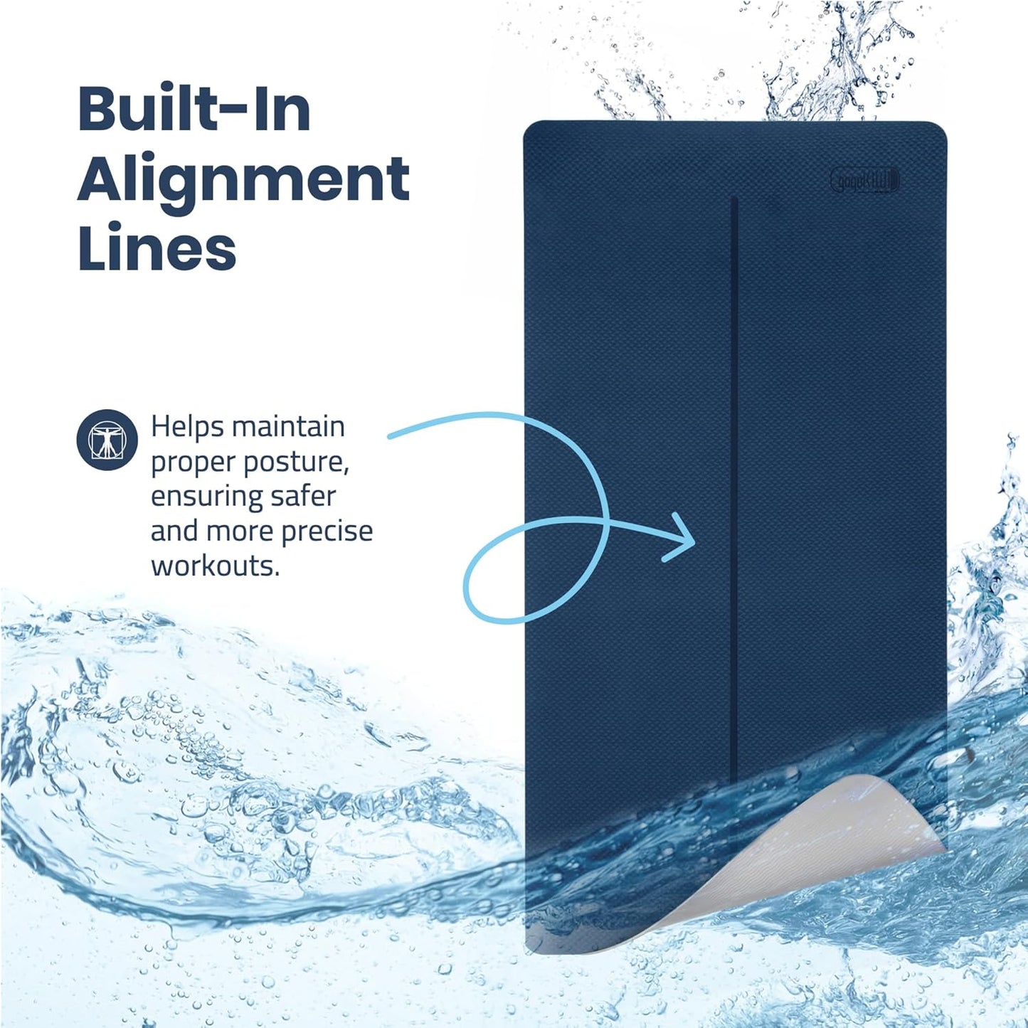 Extra Wide Yoga Mat for Men Women (72"L x 36"W) Non Slip Fitness & Exercise Mat with Alignment Marks for Yoga, Pilates, Floor Workouts