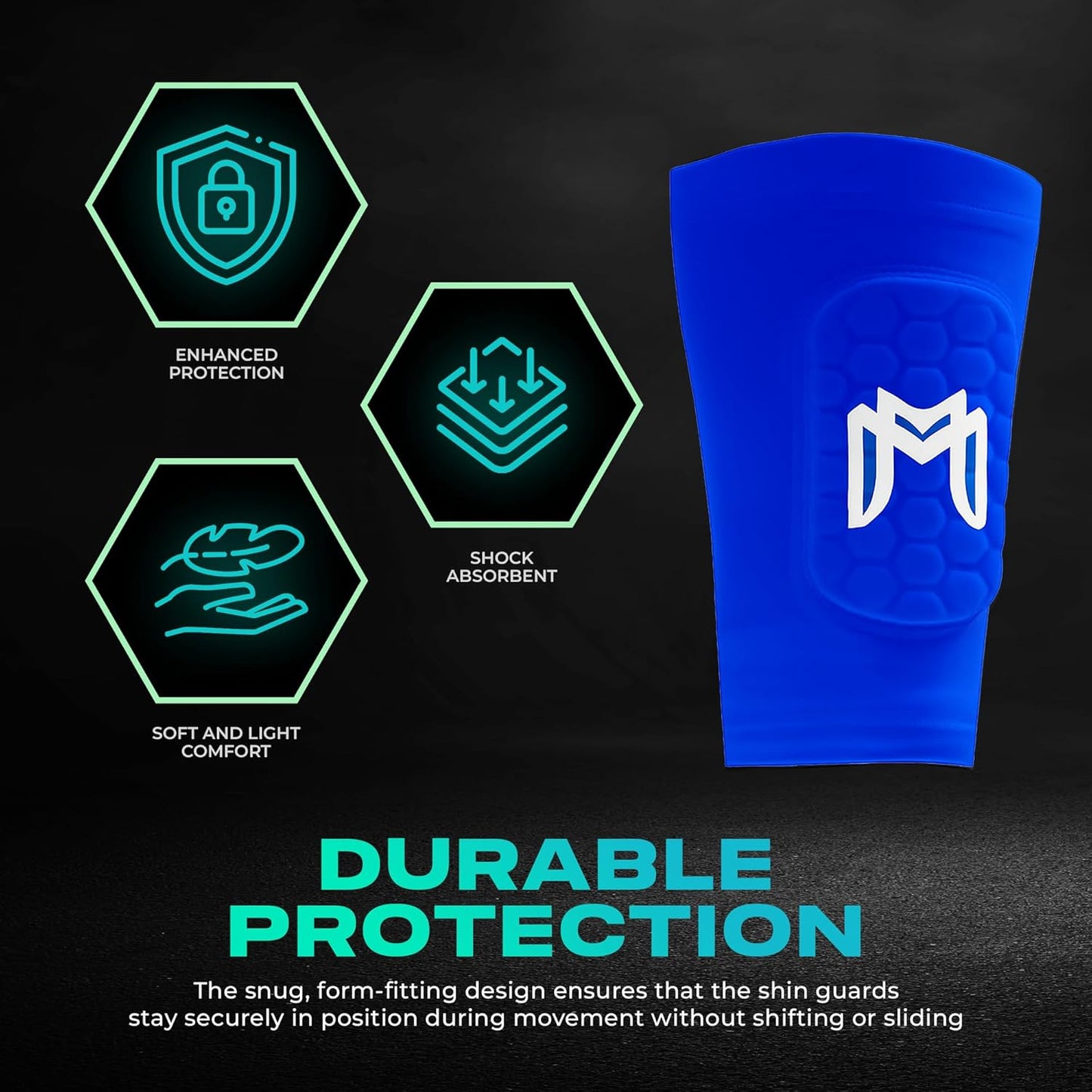 Mini Shin Guards Soccer – Built in Shin Pad Sleeves for Mens, Women, Teens - Small Shin Guards - Lightweight, Breathable Shin Defender Leg Protection