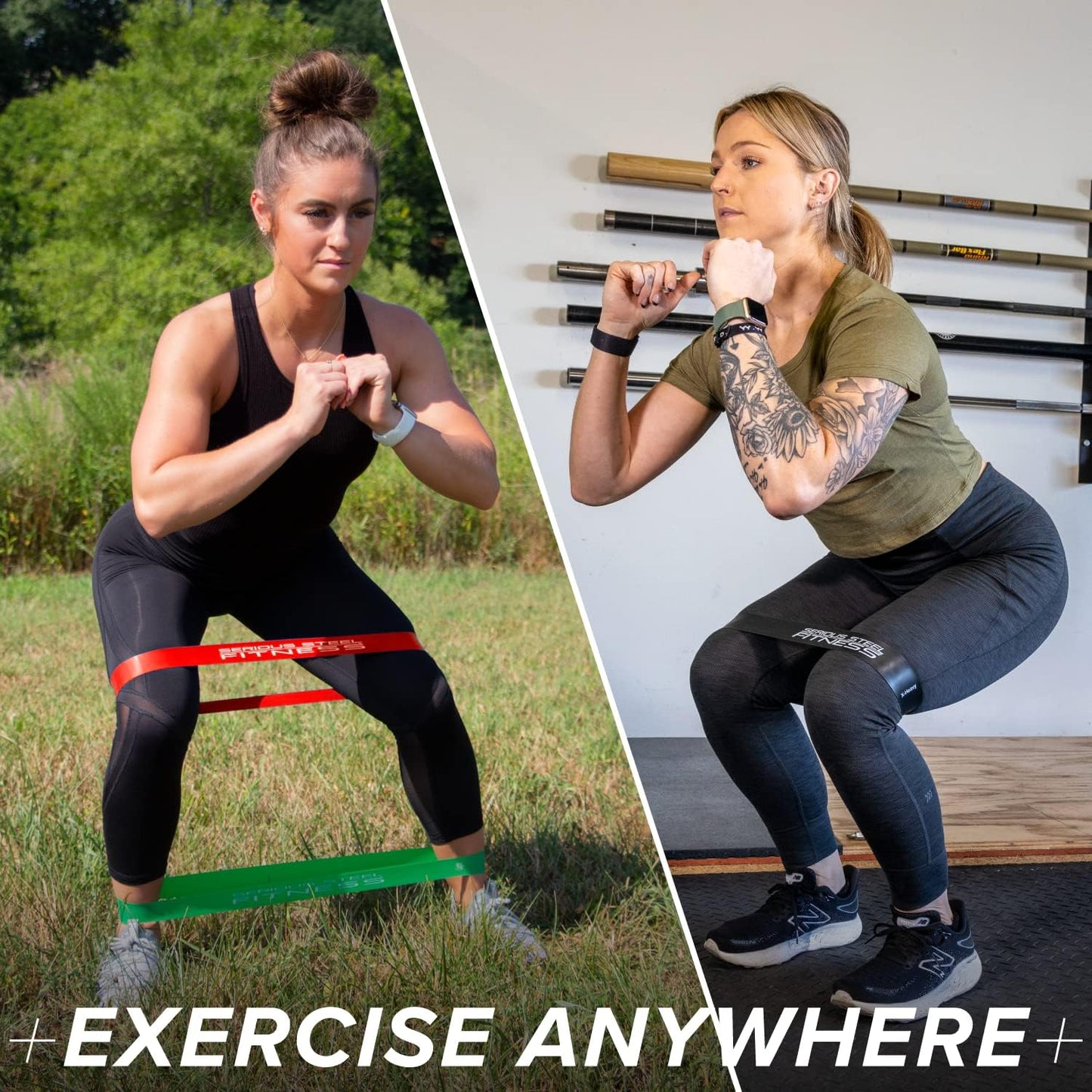 Serious Steel Fitness Mini Resistance Loop Bands | Rehab and Prehab Stretch Bands | 12" Exercise Workout Bands (Sets of 5 Pack and Sets of 10 Pack Trainer Options Available!)