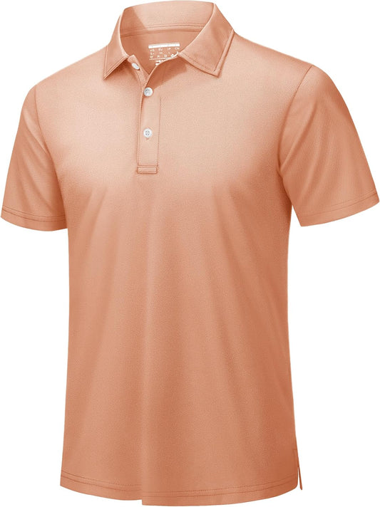 TACVASEN Mens Golf Shirt Dry Fit Mens Polo Shirts Short Sleeve Performance Golf Polos for Men with Collar Work Shirts