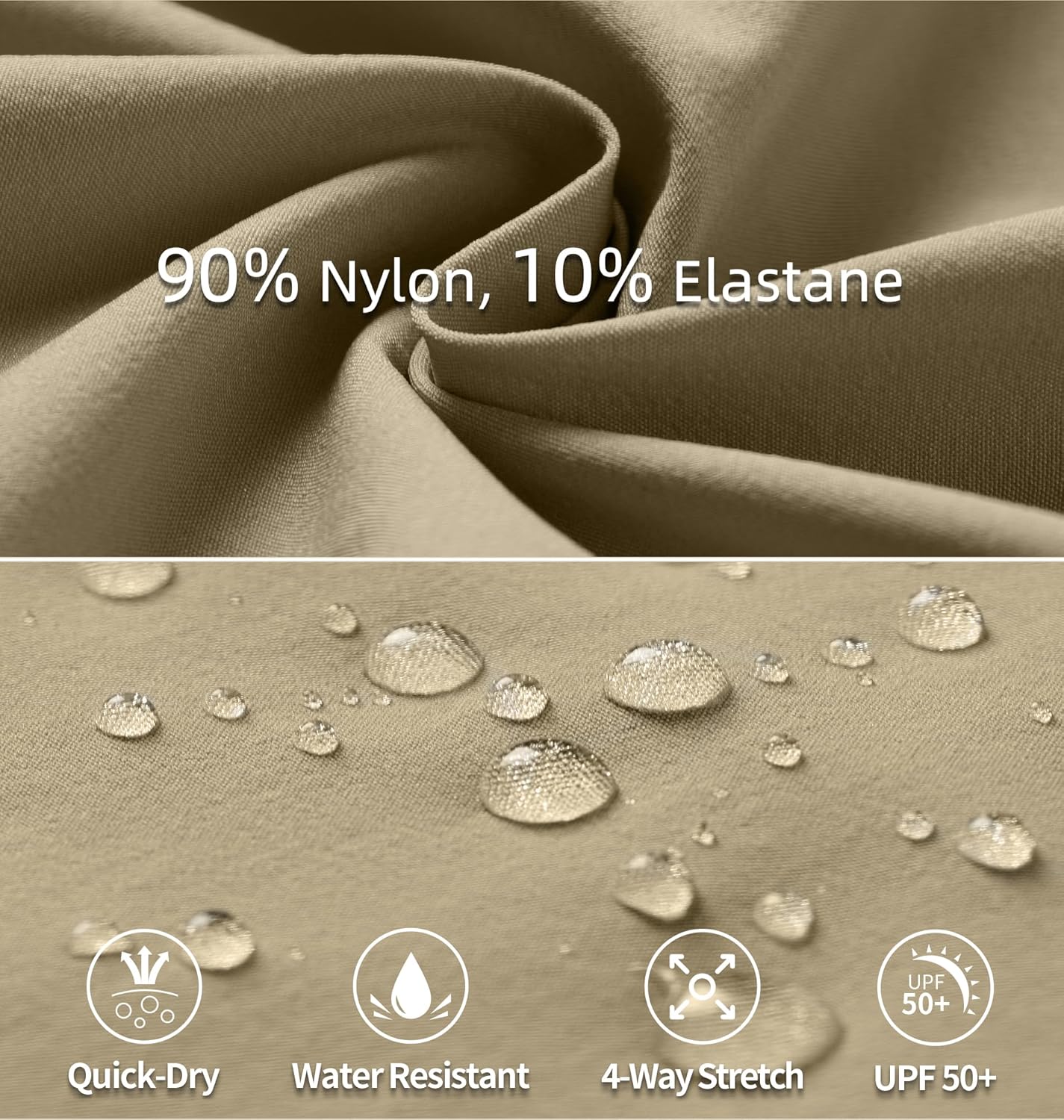 Women's Hiking Pants Quick Dry Lightweight Cargo Pants UPF 50 Water Resistant Zipper Pockets for Golf Travel Work Camping