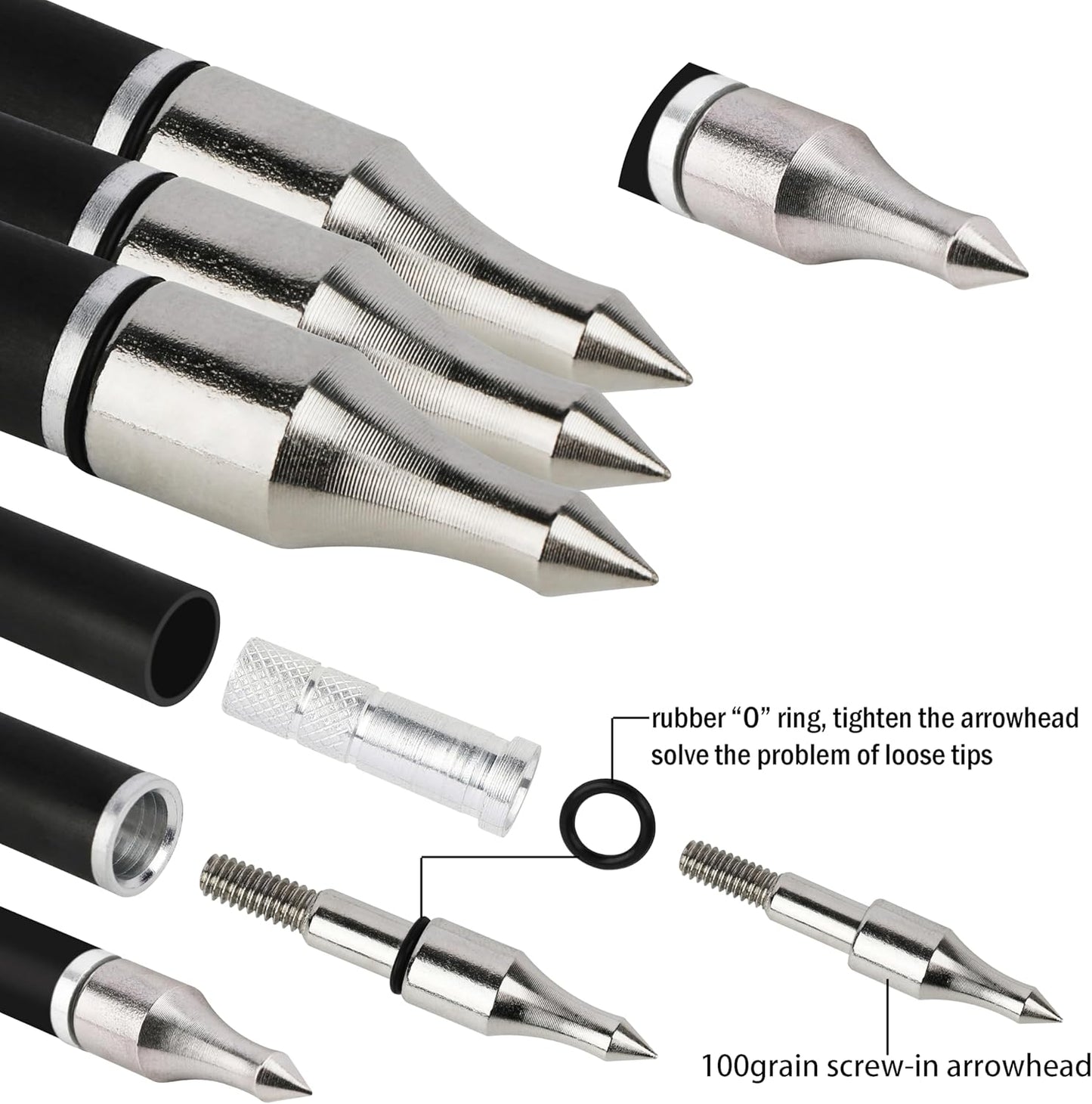 ZSHJGJR 30 Inch Archery Carbon Arrows Hunting Arrows with 4” Turkey Feather Target Practice Arrows Spine 500 for Compound & Recurve &Traditional Bow 6/12pcs