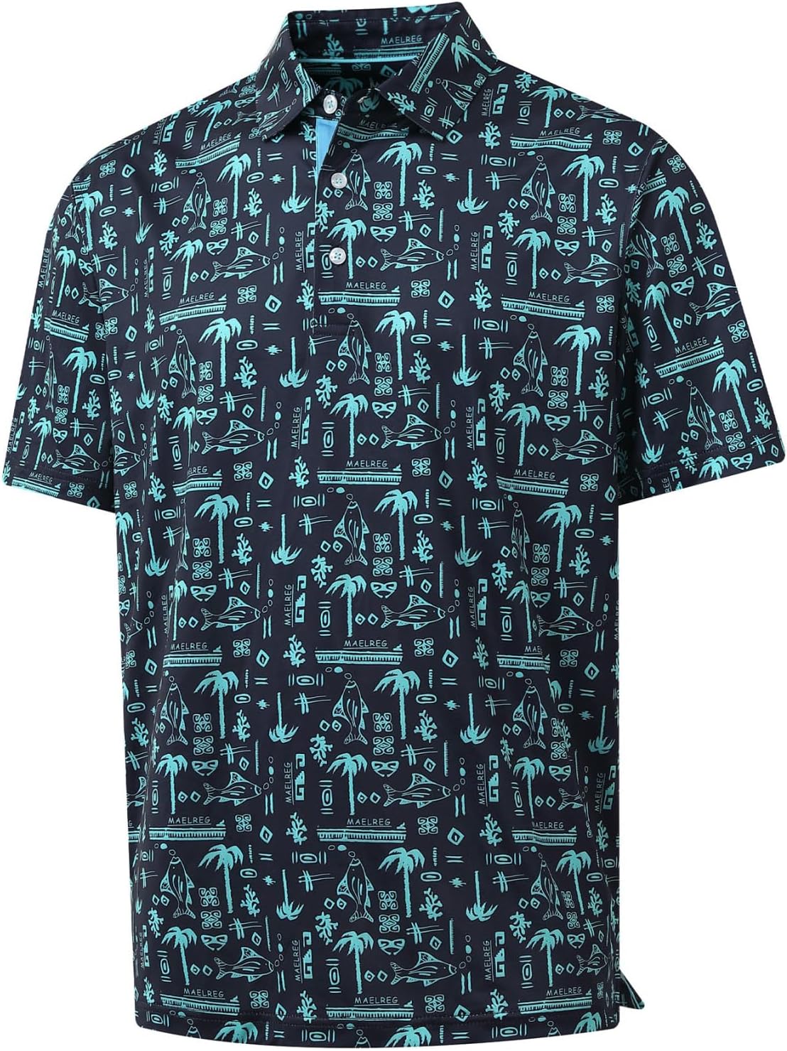 Men's Golf Polo Shirts Short Sleeve Striped Performance Moisture Wicking Dry Fit Golf Shirts for Men