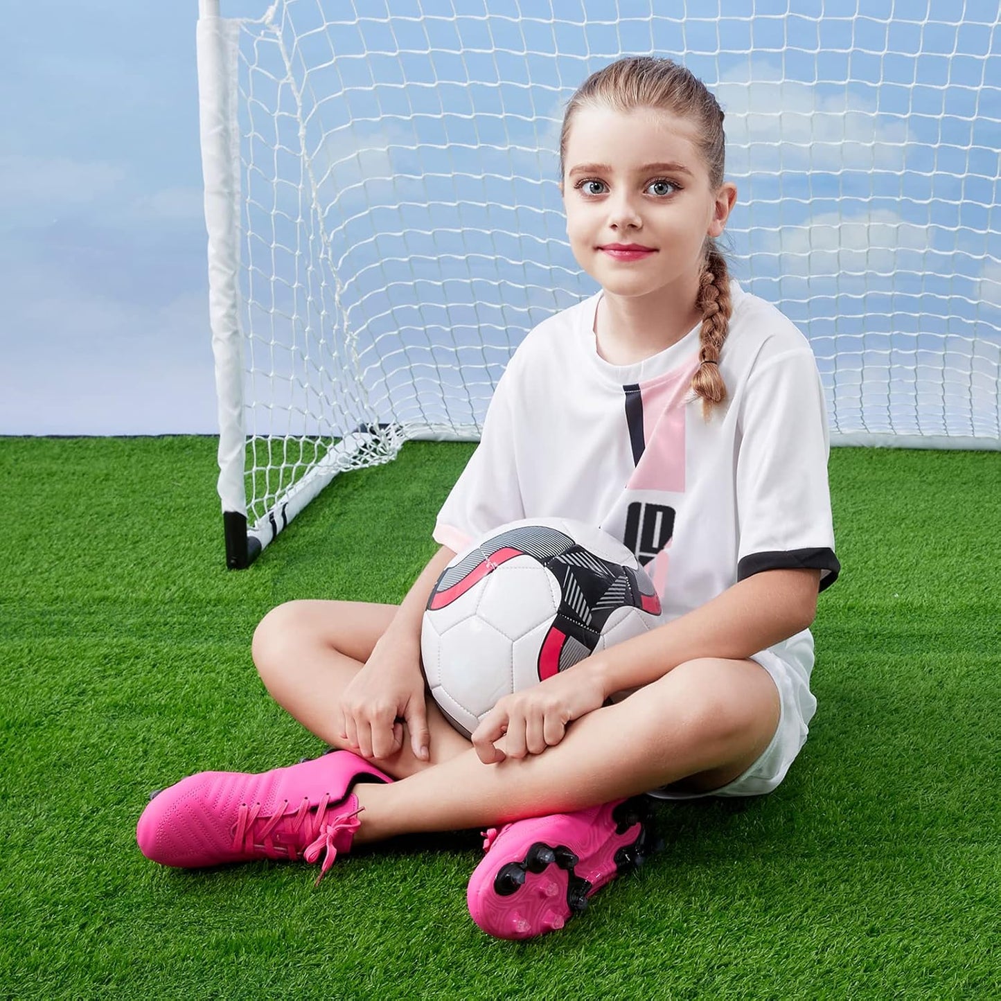 brooman Kids Soccer Cleats Boys Girls Athletic Outdoor Football Shoes