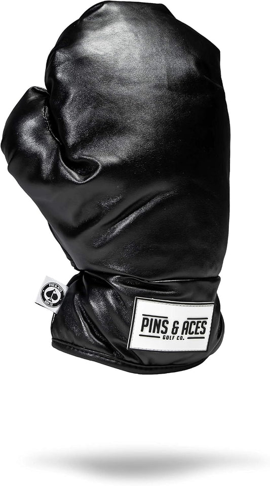Pins & Aces Boxing Glove Driver Head Cover - Premium, Hand-Made Classic Boxing Glove 1W Headcover - Funny, Tour Quality Golf Club Cover - Style and Customize Your Golf Bag