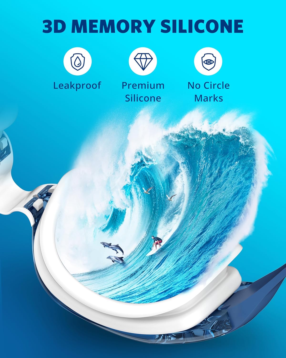 Aegend Swim Goggles, Swimming Goggles No Leaking Full Protection Adult Men Women Youth