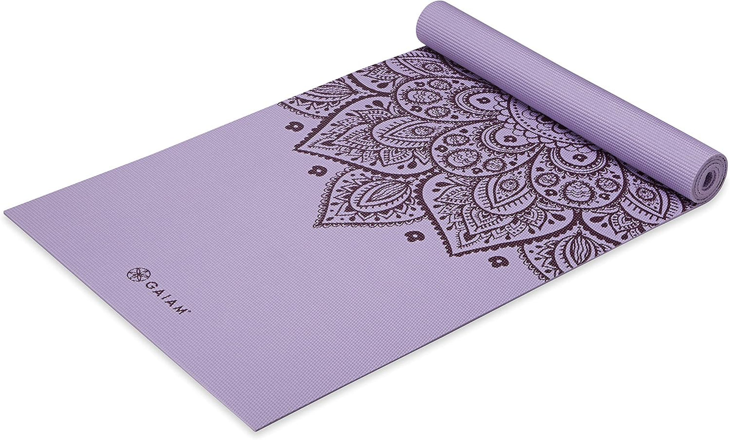Gaiam Yoga Mat - Premium 5mm Print Thick Non Slip Exercise & Fitness Mat for All Types of Yoga, Pilates & Floor Workouts (68" x 24" x 5mm)
