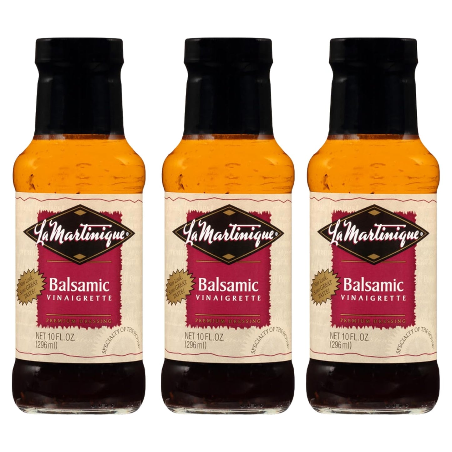 La Martinique Balsamic Vinaigrette Dressing 10 Ounce Bottle (Pack of 3)