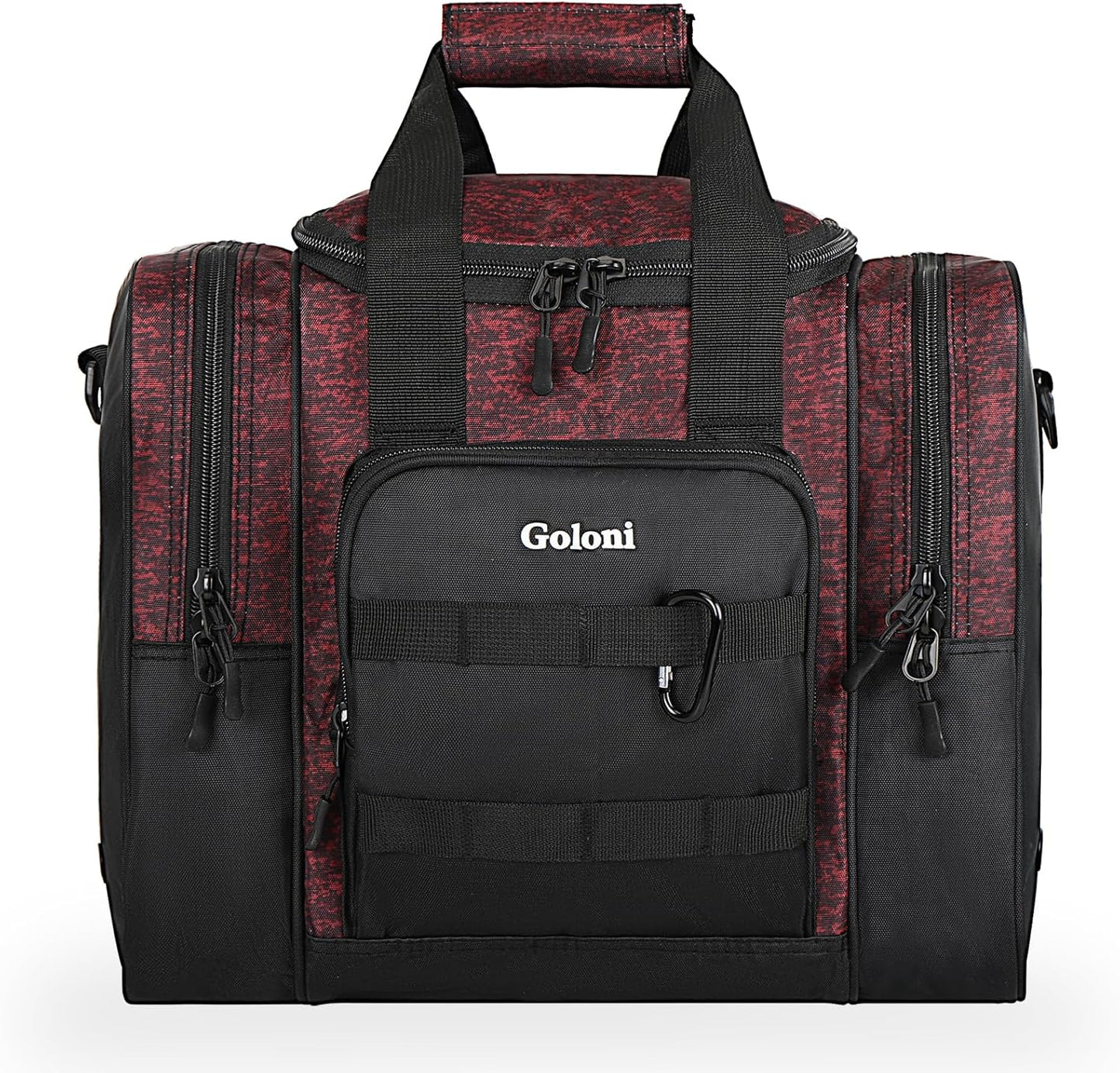 Goloni Bowling Ball Bag for Singer Ball with Padded Ball Holder, 2 Pockets fit Bowling Shoes Up to Mens Size 14 and Accessories