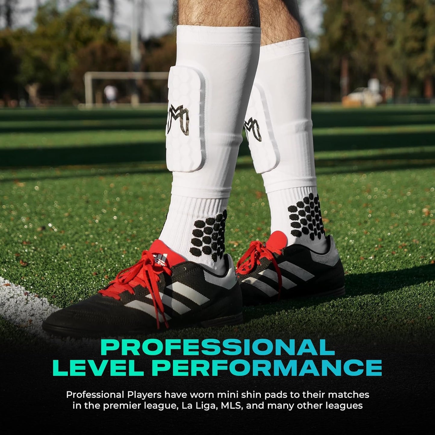 Mini Shin Guards Soccer – Built in Shin Pad Sleeves for Mens, Women, Teens - Small Shin Guards - Lightweight, Breathable Shin Defender Leg Protection