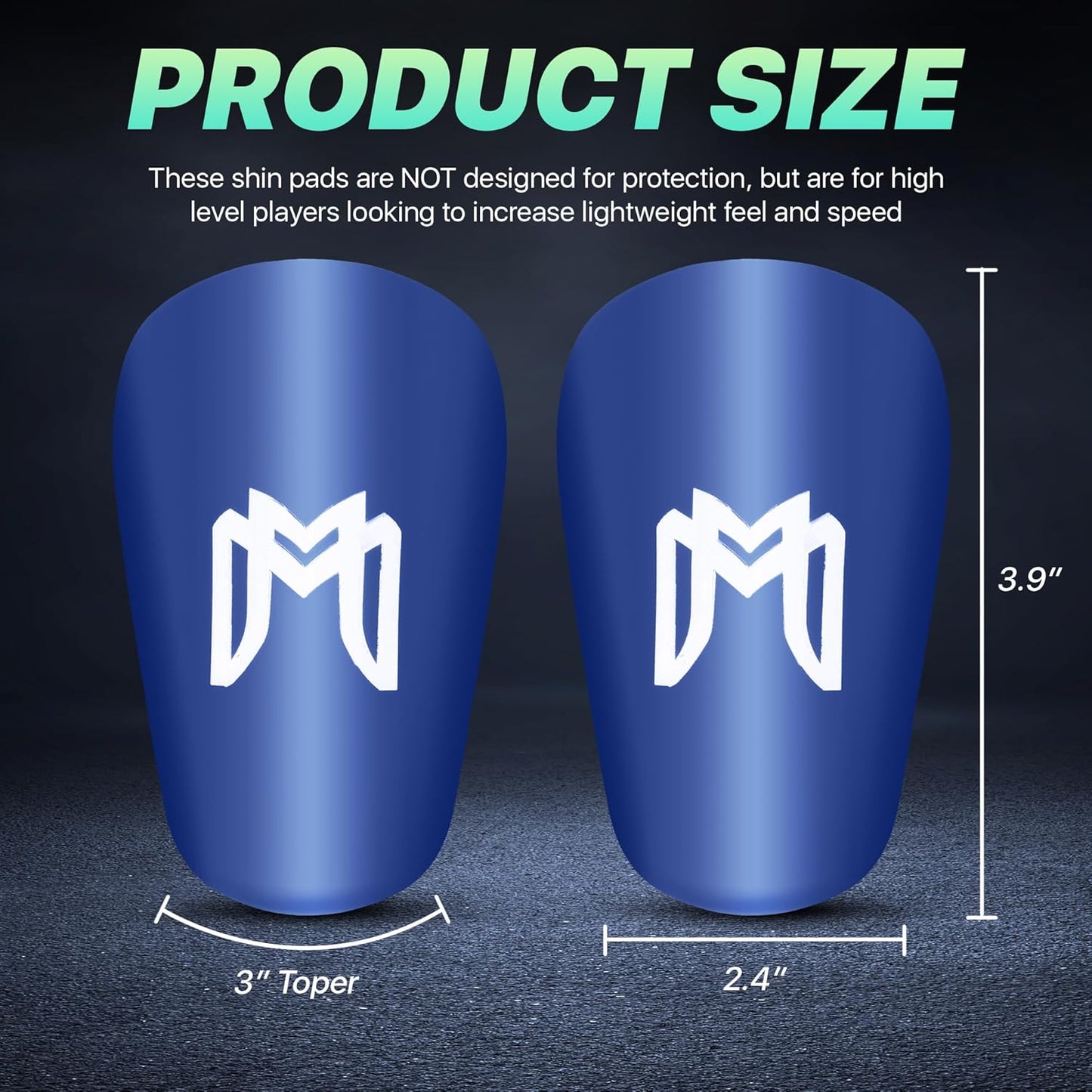 MiniGuards - Mini Shin Guards for Soccer Players - Tiny Shin Pads for Men, Women, Teens - Miniature Shin Guards 3.9 x 2.4 inch - Perfect for High Level Soccer Athletes