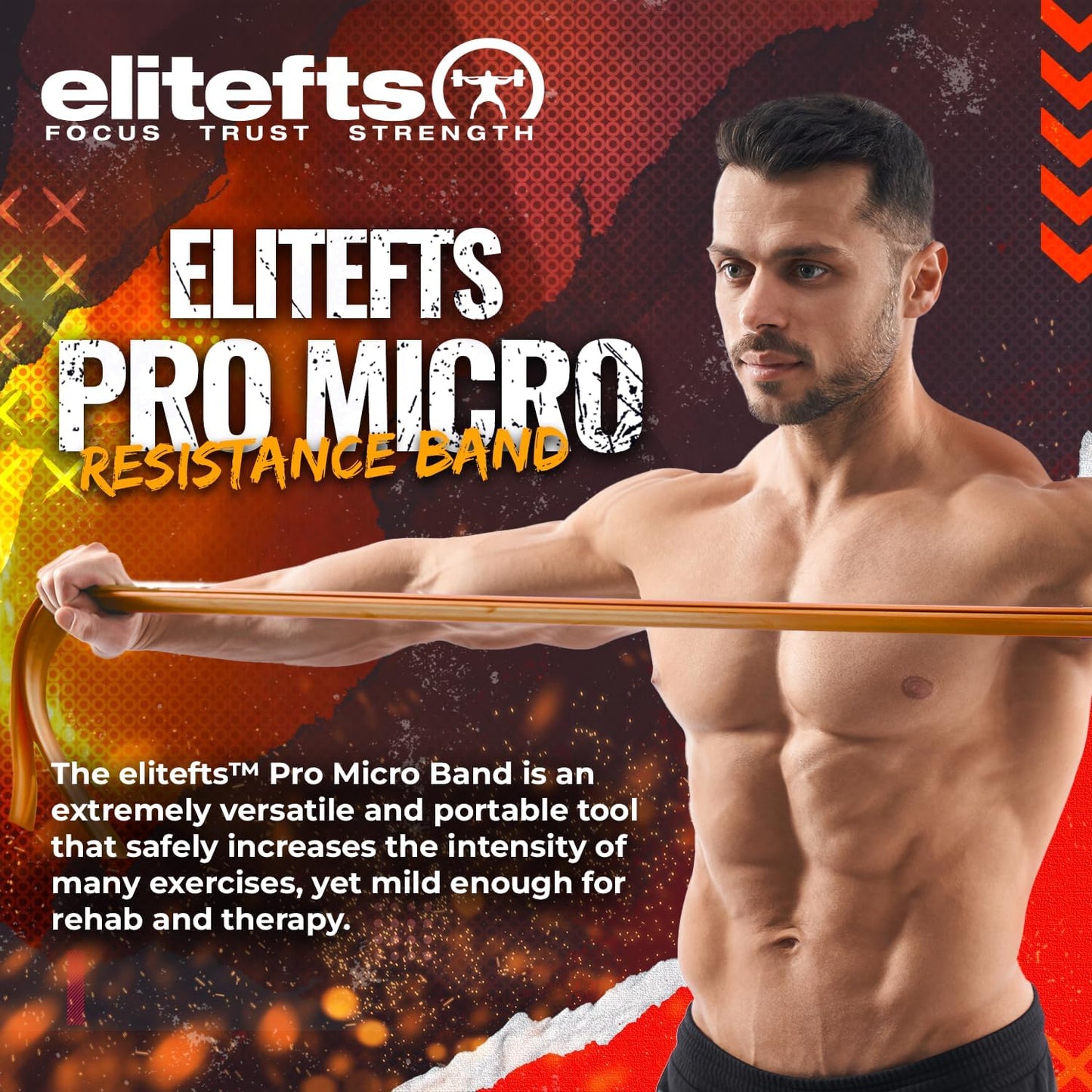 EliteFTS Pro Resistance Band - Boost Core Stability and Flexibility with This Portable, Joint-Friendly Tool