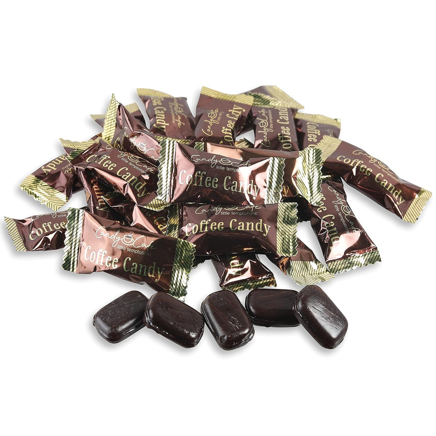 Candy Shop Coffee Candy, Dark Coffee Candy, Rich and Creamy Gourmet Hard Candy, Authentic Brazilian Coffee Flavor, Individually Wrapped, Resealable Bag (Coffee, 7 Oz)