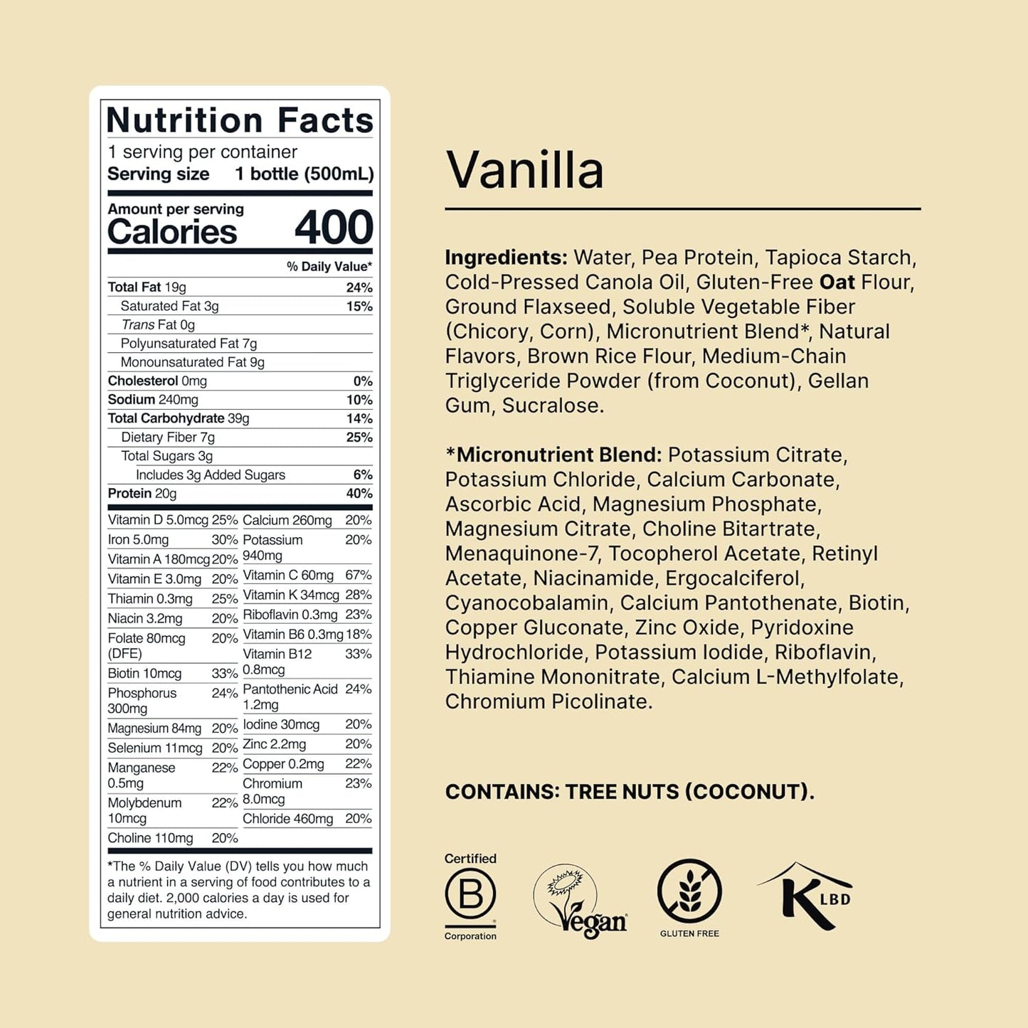 Huel Ready-to-Drink | Vanilla Meal Replacement Drink | High Protein Drink | Nutritionally Complete, Low Sugar, High Fiber, Plant Based, Vegan, Healthy | 20g Protein Per Bottle, 16.9 Fl Oz (12 Pack)