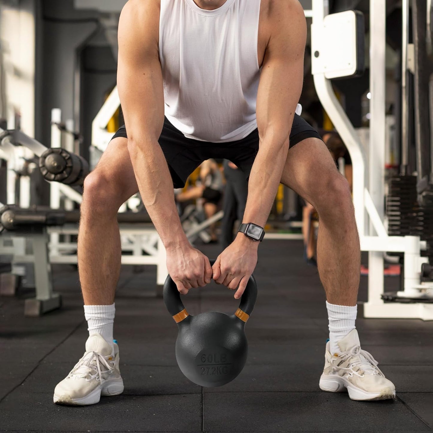 Kettlebell Cast Iron Solid Smooth Weights for Strength Training, Home Workout Gym, Training Kettlebells Sets for Women & Men