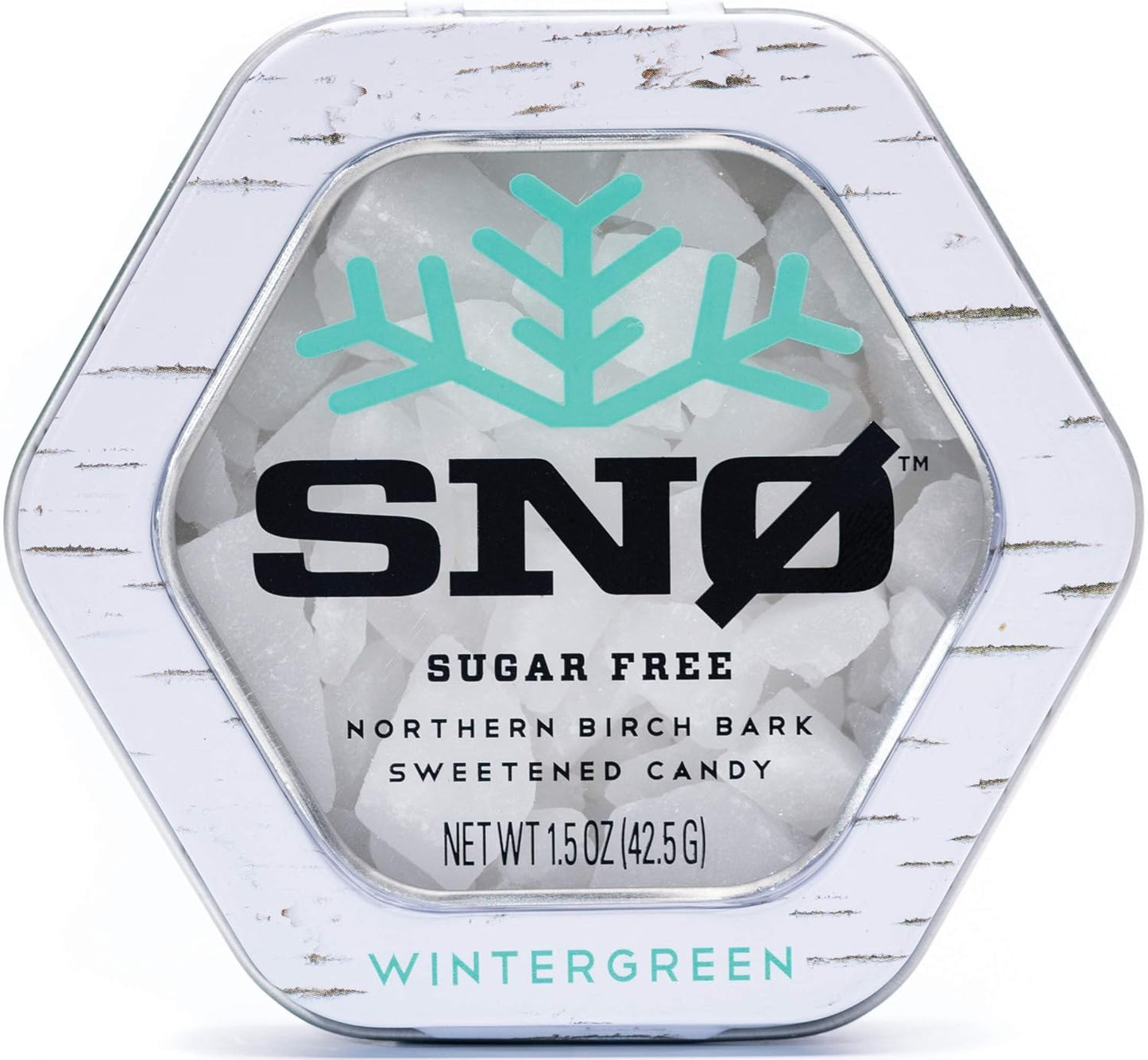 Wintergreen KETO Xylitol Candy Chips - SNØ 1.5oz Tin - Sugar-Free Candy With Only 2 Ingredients | Low Carbs, Diabetic-Friendly, Non-GMO, Vegan, GF & Kosher | Purest candy in the world!