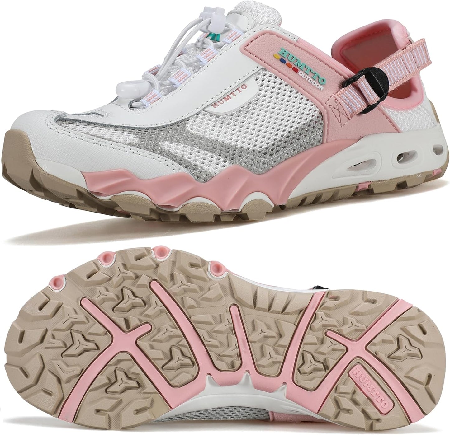 HUMTTO Women's Amphibious Water Shoes - Closed Toe Hiking Sandals Summer Outdoor Water Sandal Non-Slip River Shoes Quick Drying Aqua Shoe