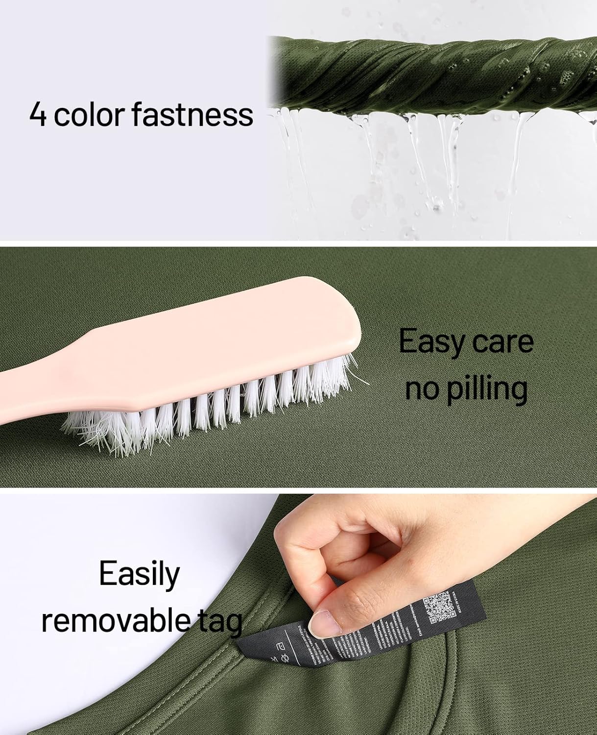 MIER Men's Quick Dry Workout Shirts Moisture Wicking Running Athletic Performance T-Shirts Recycled Polyester Top Tee