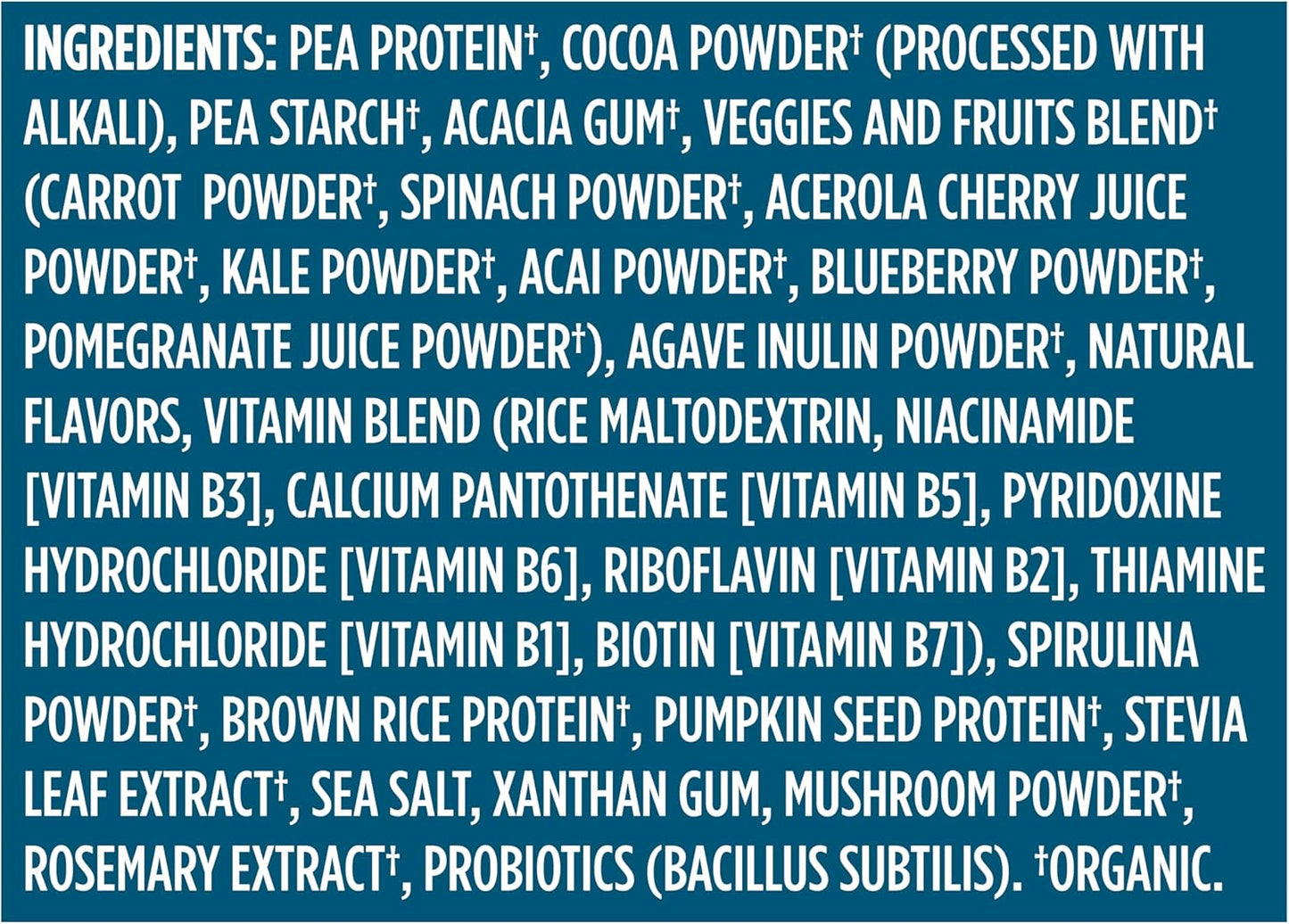 Vega Organic All-in-One Vegan Protein Powder, Chocolate - Superfood Ingredients, Vitamins for Immunity Support, Keto Friendly, Pea Protein for Women & Men, 25 Oz (Packaging May Vary)