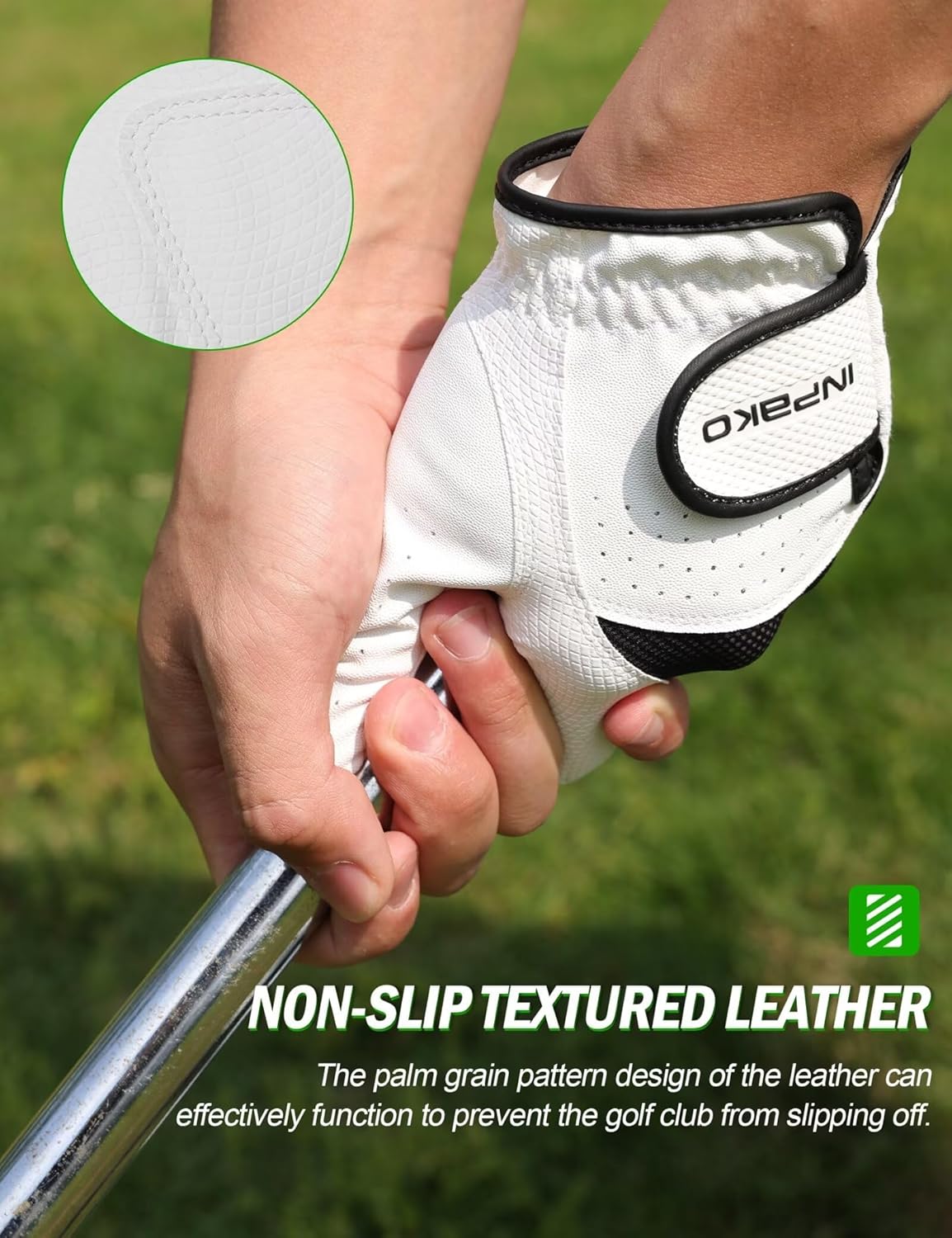 Golf Glove for Men Women, Soft Premium Cabretta Leather Golf Glove, Breathable Mesh, Non-Slip Palm Lift Grip