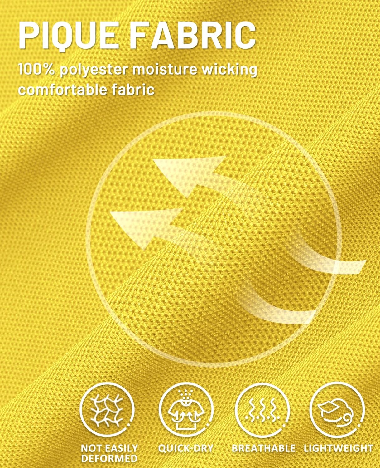 MIER Polo Shirts for Men Short Sleeve Quick Dry Polyester Collared Shirts Casual Golf Shirts, Moisture-Wicking