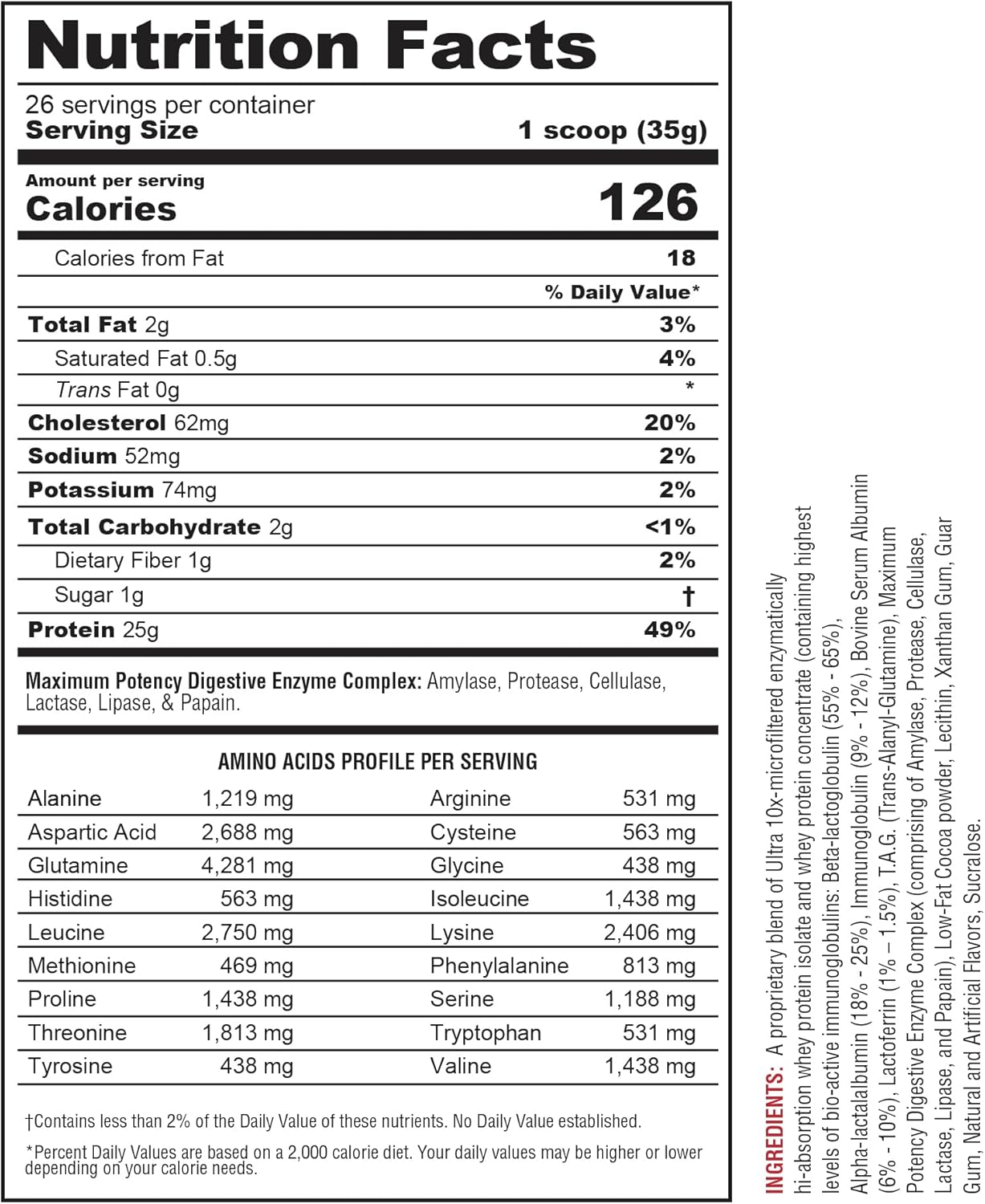 Metabolic Nutrition | Protizyme | 100% Whey Protein Powder | High Protein, Low Carb, Low Fat with Digestive Enzymes, 24 Essential Vitamins and Minerals | Chocolate Cake, 2 Pound