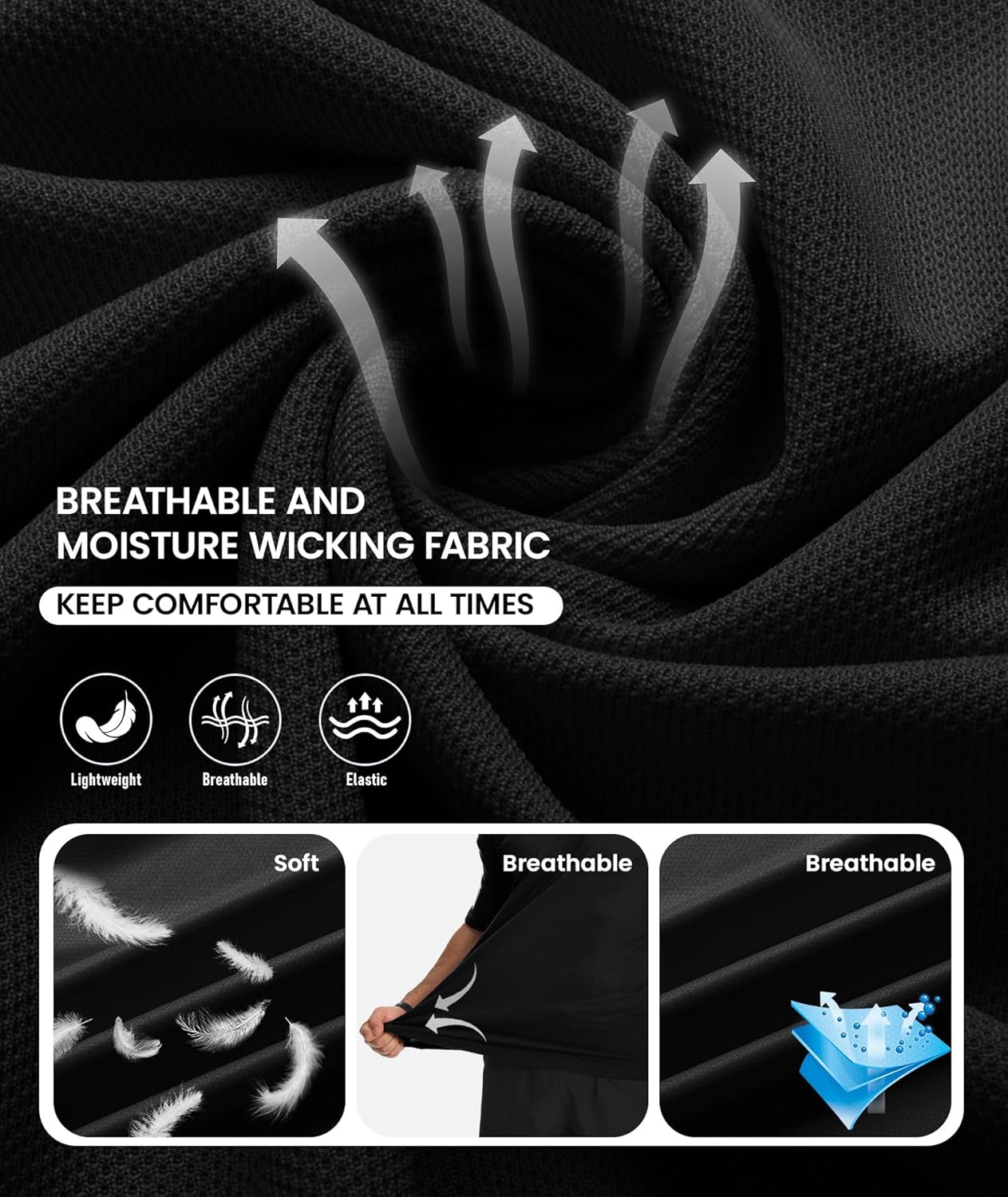 ZITY Mens 2 Pack Polo Shirts Short Sleeve Performance Sports Golf Shirt for Men Tactical Shirt