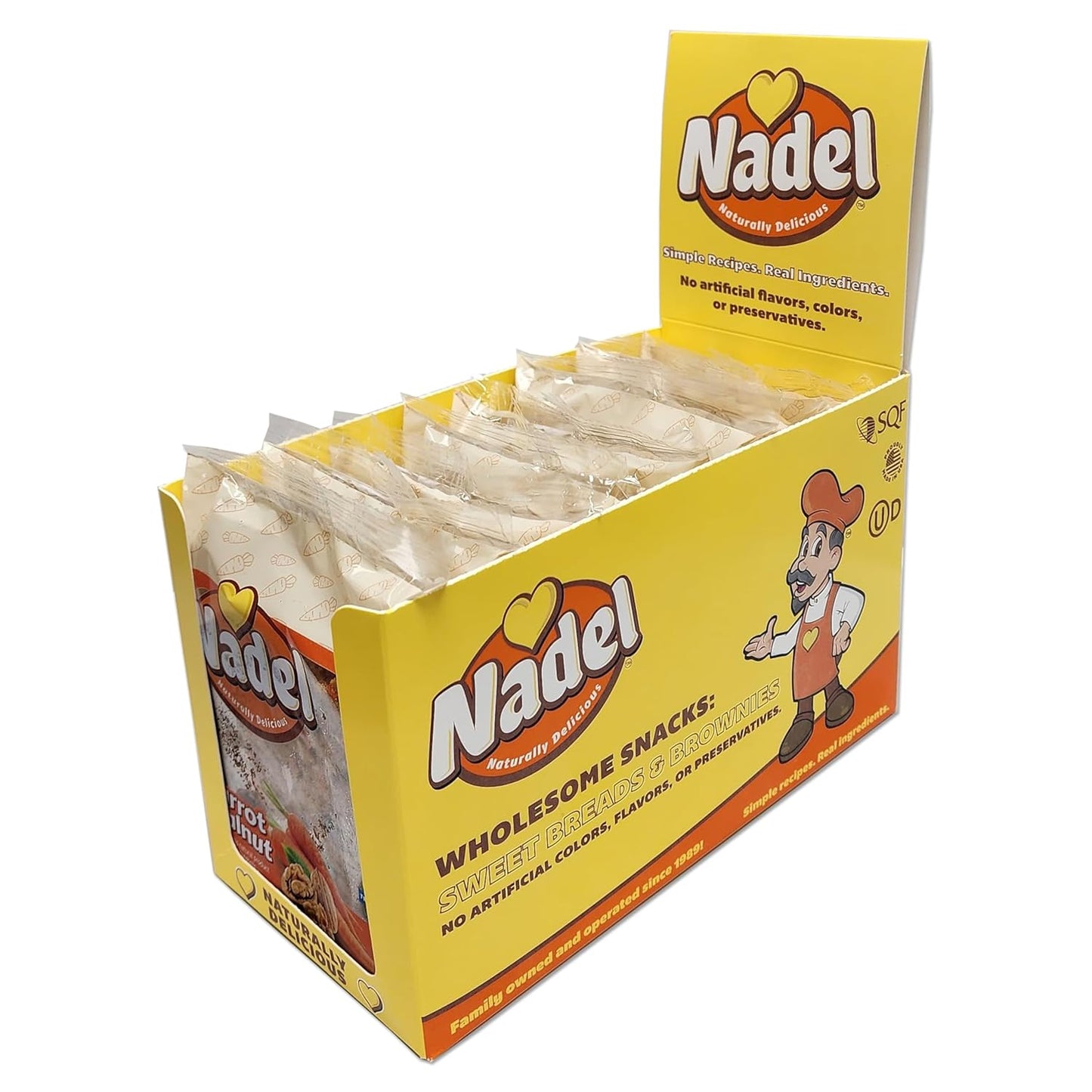 Nadel - NATURALLY DELICIOUS CARROT CAKE Slices, 24 Pack, Sweet Breads & Cakes Back to School lunch snack, breakfast bar