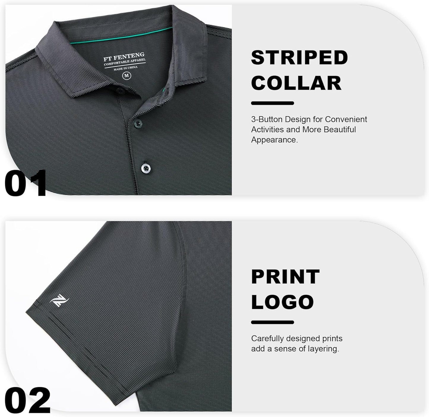 Mens Polo Shirts Short Casual Solid Stylish Dry Fit Performance Designed Collared Golf Polo Shirts for Men