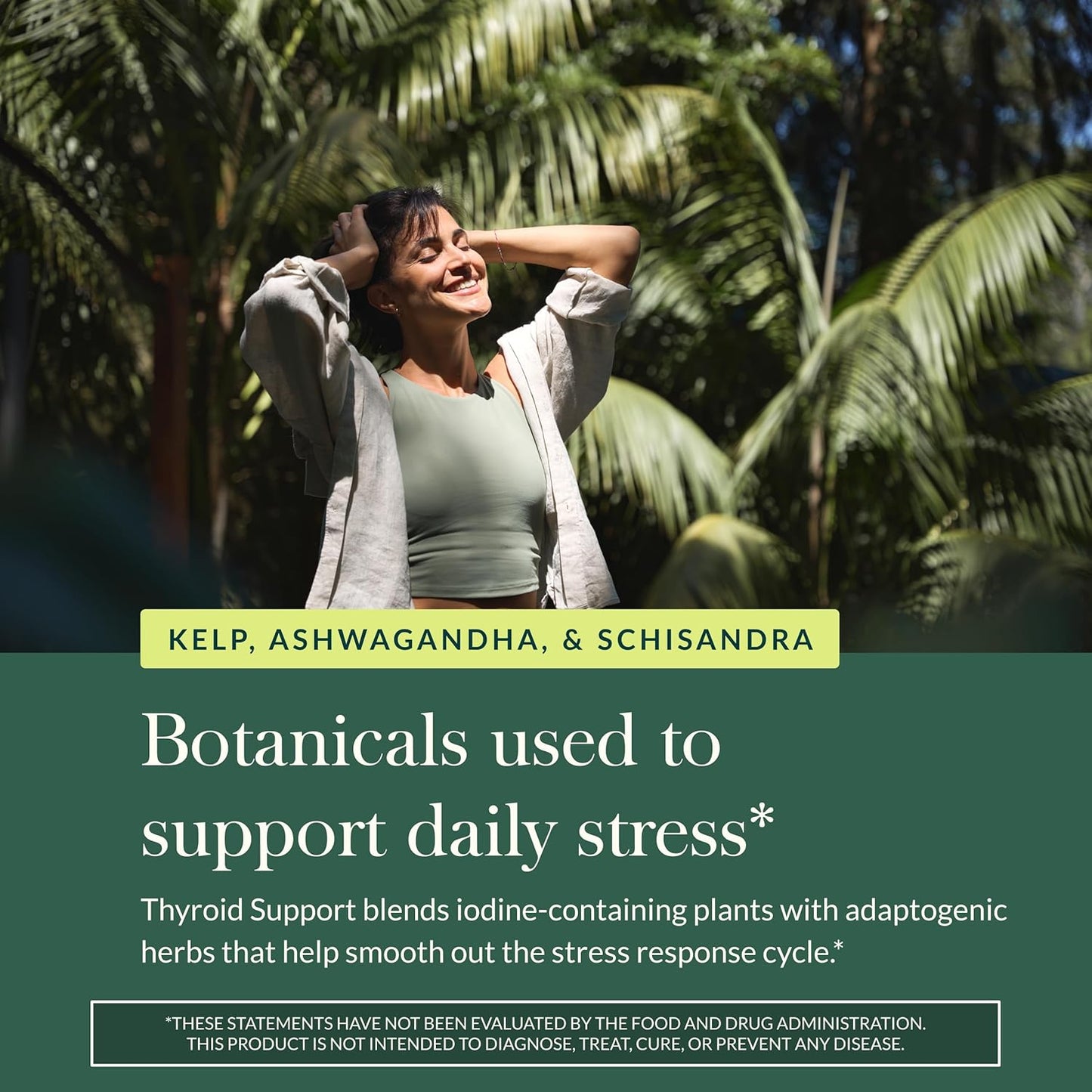 Gaia Herbs Thyroid Support - Made with Ashwagandha, Kelp, Brown Seaweed, and Schisandra to Support Healthy Metabolic Balance and Overall Well-Being - 120 Vegan Liquid Phyto-Capsules (40-Day Supply)