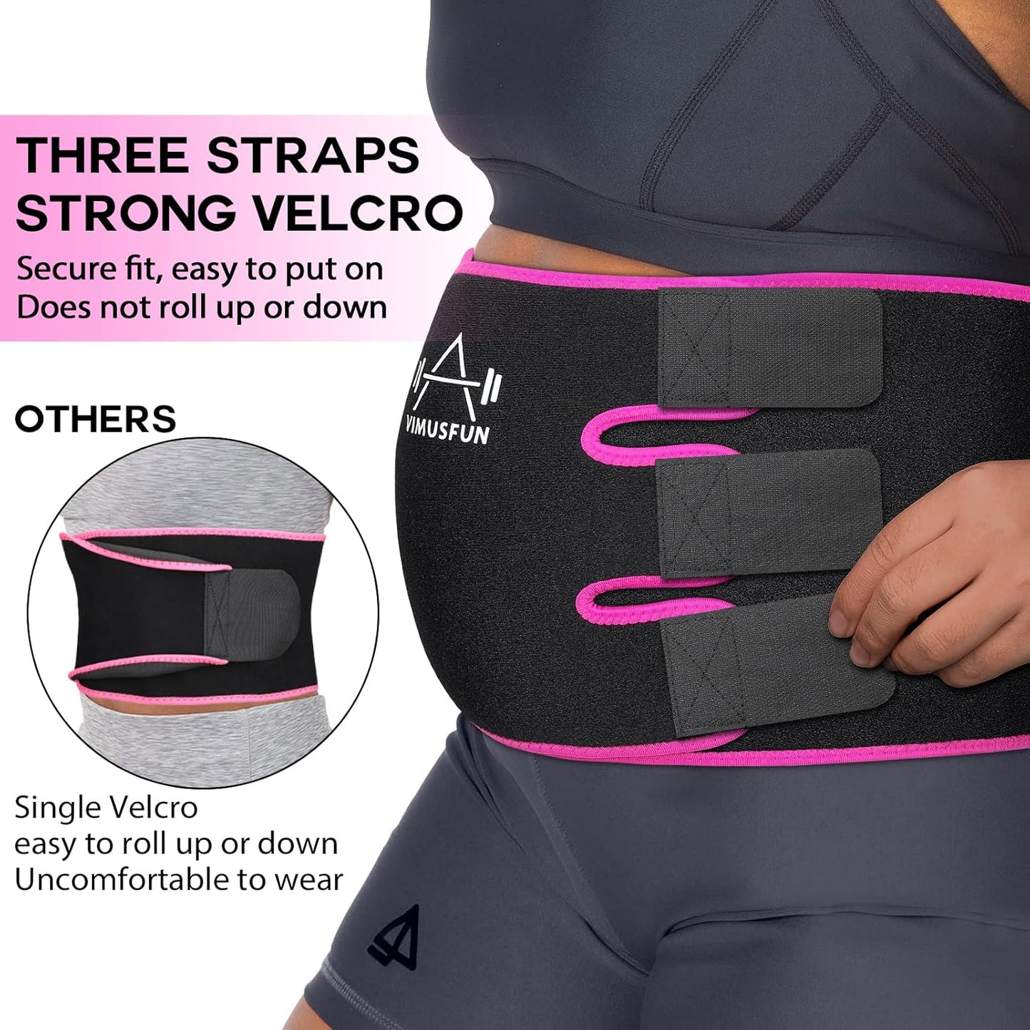 Waist Trimmer Belt Men Sweat Band Stomach Wrap, Waist Trainer for Women Workout