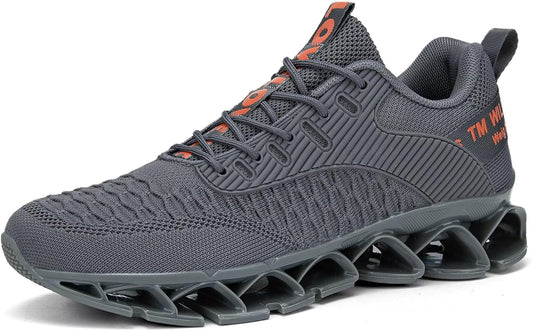 Vooncosir Men's Fashion Sneakers Breathable Mesh Running Shoes Blade Non Slip Soft Sole Casual Athletic Walking Shoes