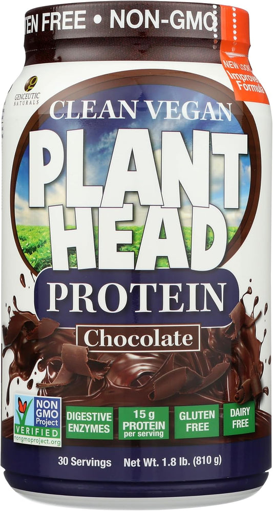 Plant Head Protein Dietary Supplement, Chocolate, 1.8 Pounds