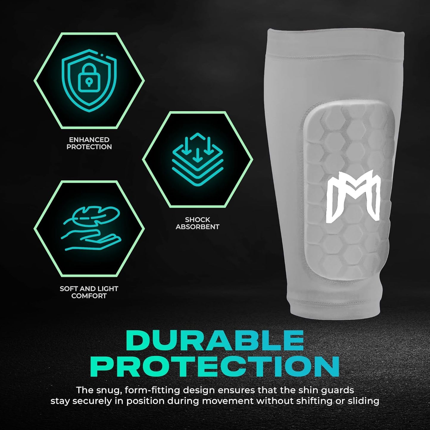 Mini Shin Guards Soccer – Built in Shin Pad Sleeves for Mens, Women, Teens - Small Shin Guards - Lightweight, Breathable Shin Defender Leg Protection