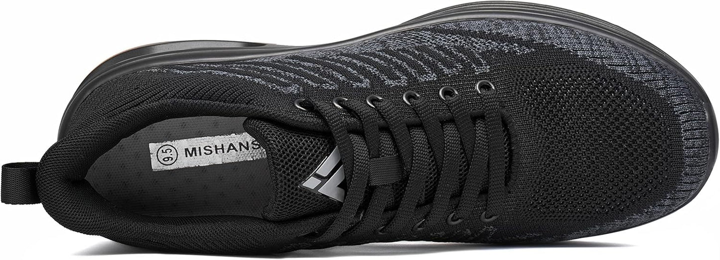 Mishansha Running Shoes for Men Sneakers Air Cushion Walking Shoes Comfortable Tennis Shoes Breathable Trail Running Shoes US Men 7.5-15