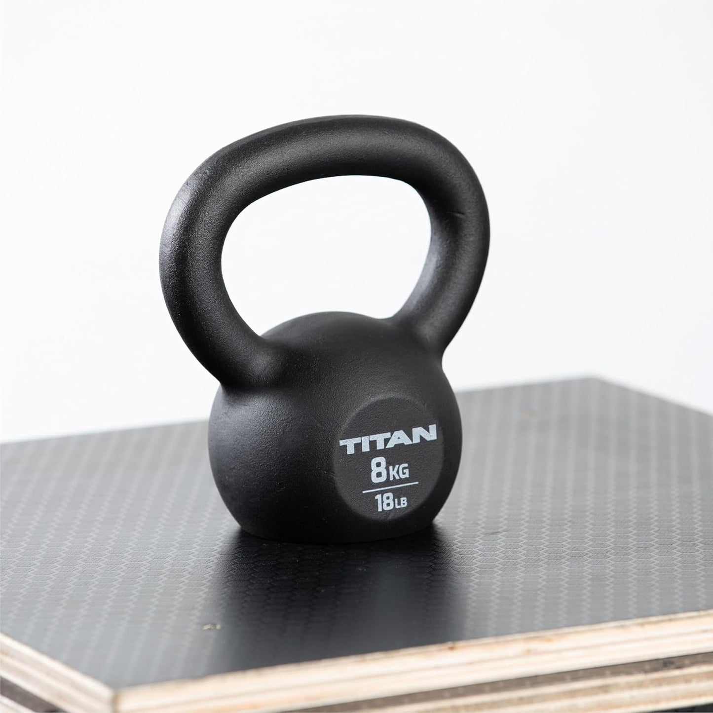 Titan Fitness Cast Iron Kettlebell, Single Piece Casting, KG and LB Markings, Full Body Workout